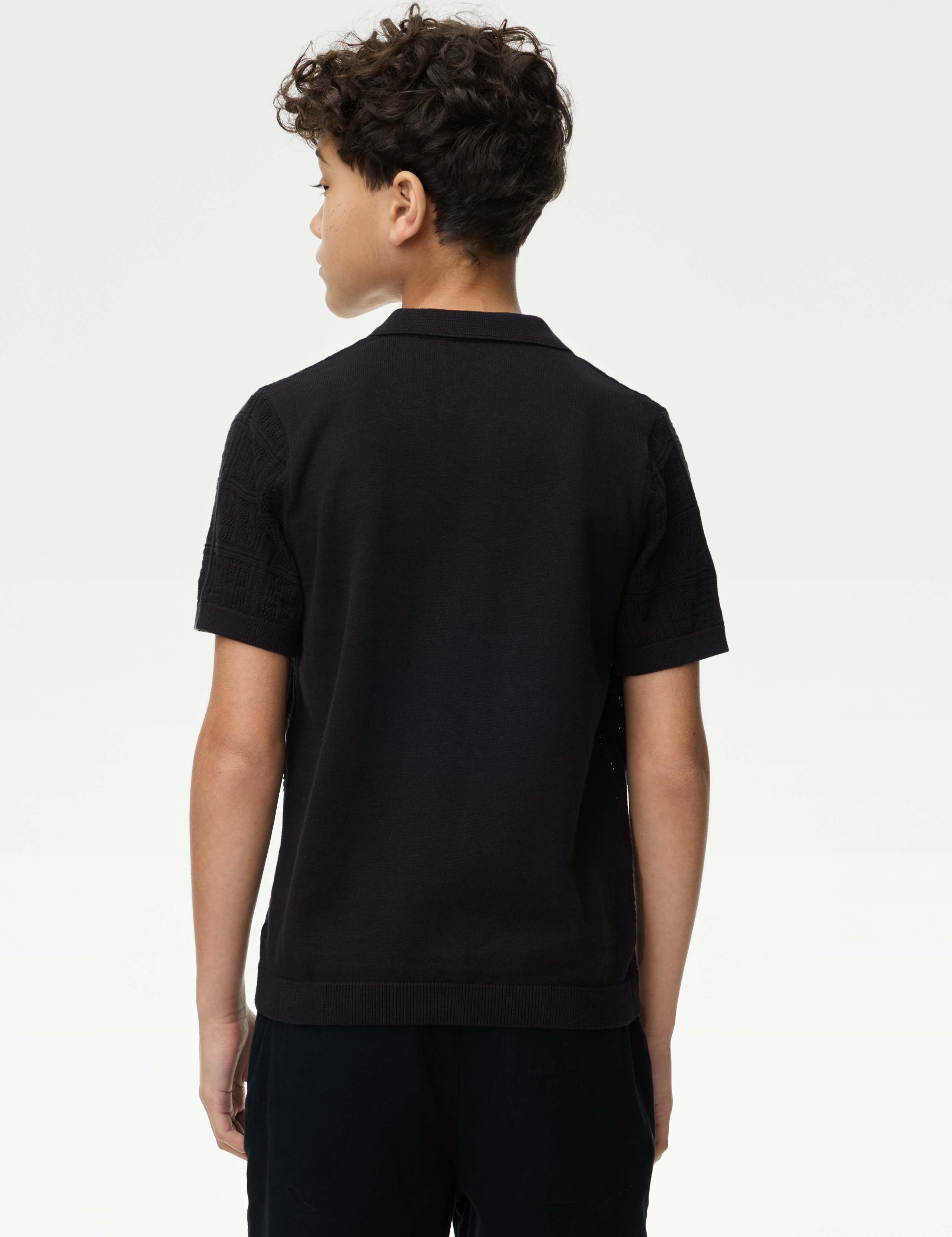 Pure Cotton Fine Knitted Shirt (6-16 Yrs) 4 of 4