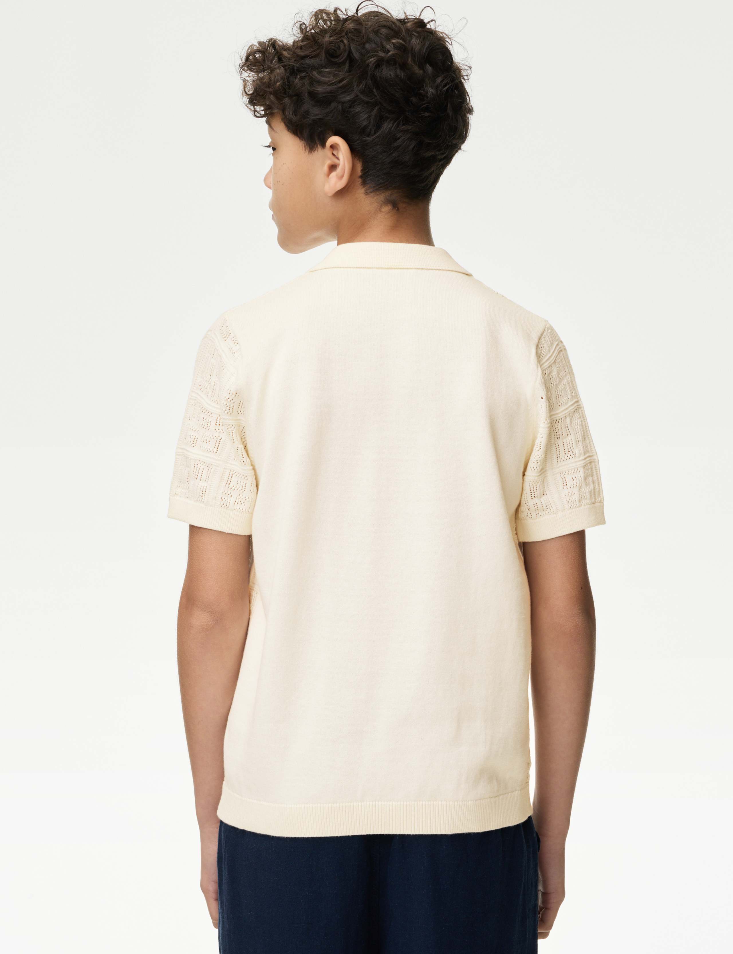 Pure Cotton Fine Knitted Shirt (6-16 Yrs) 4 of 4
