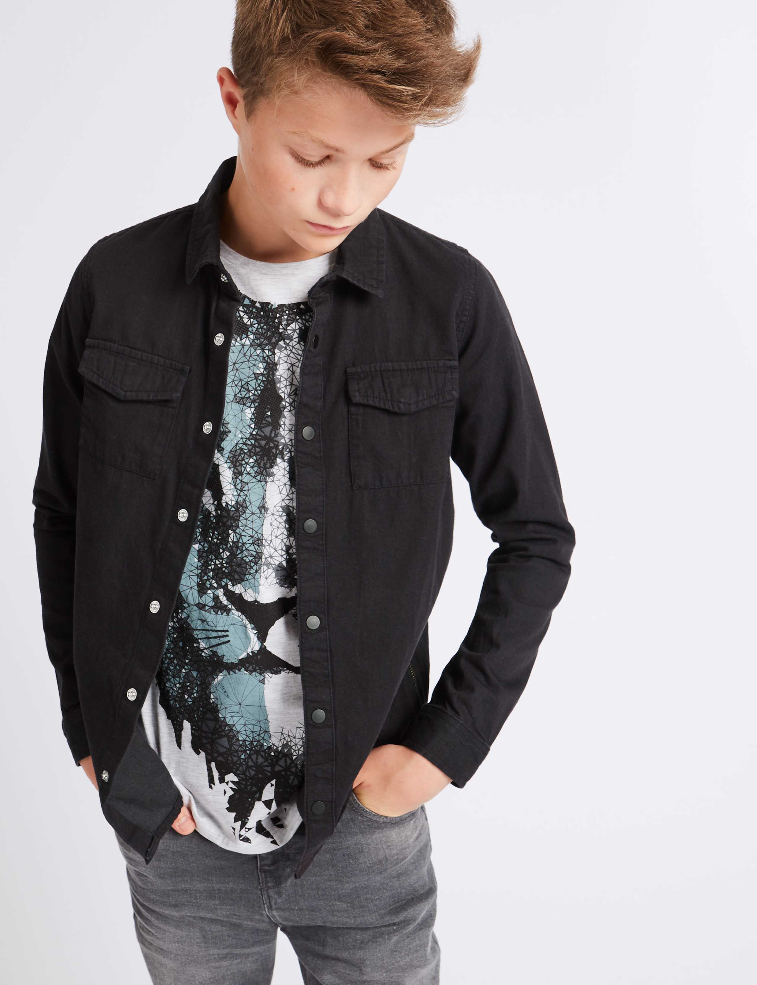 Denim Shirt (3-14 Years) 1 of 6