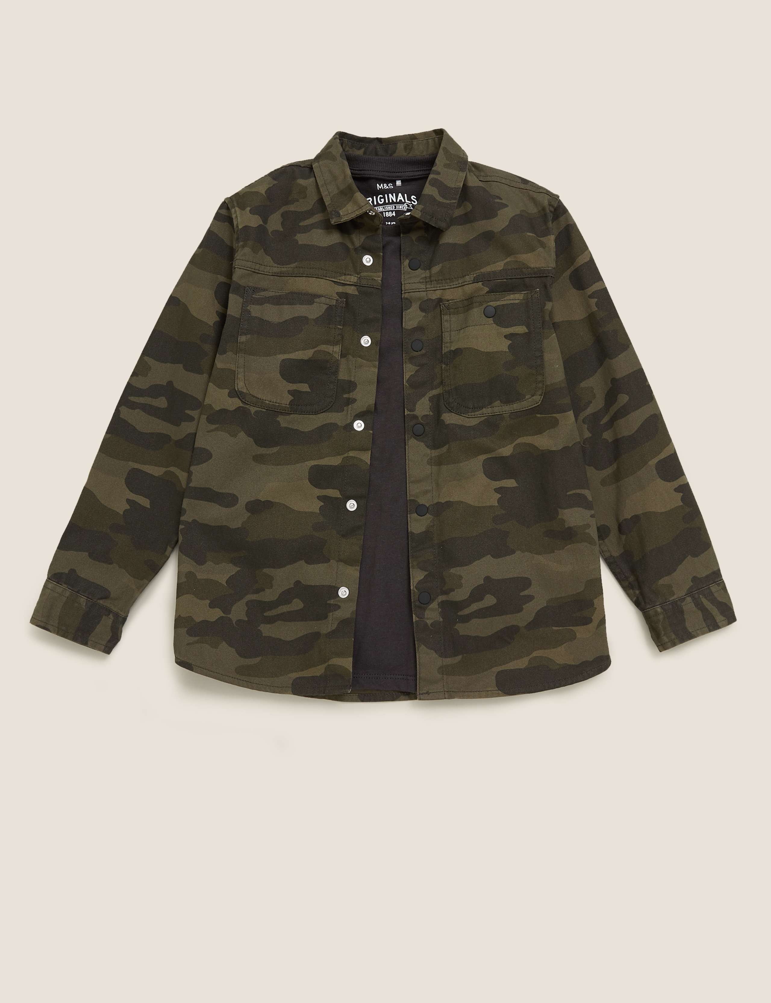 Pure Cotton Camo Shirt and T-Shirt (6-14 Yrs) 2 of 4