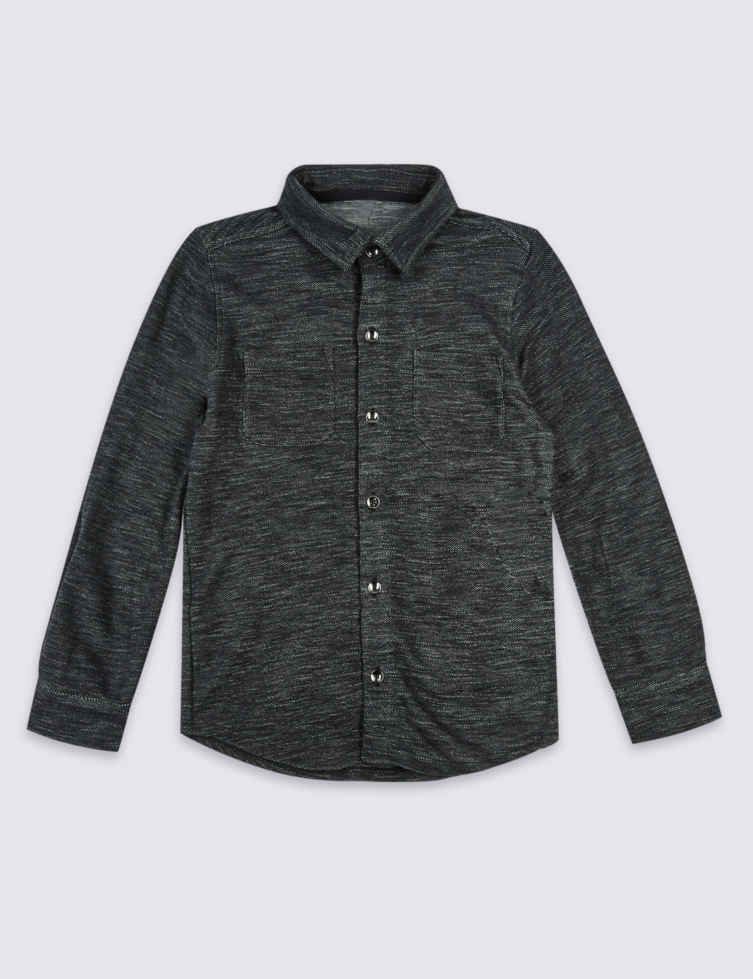 Pure Cotton Textured Shirt (3-14 Years) 2 of 5