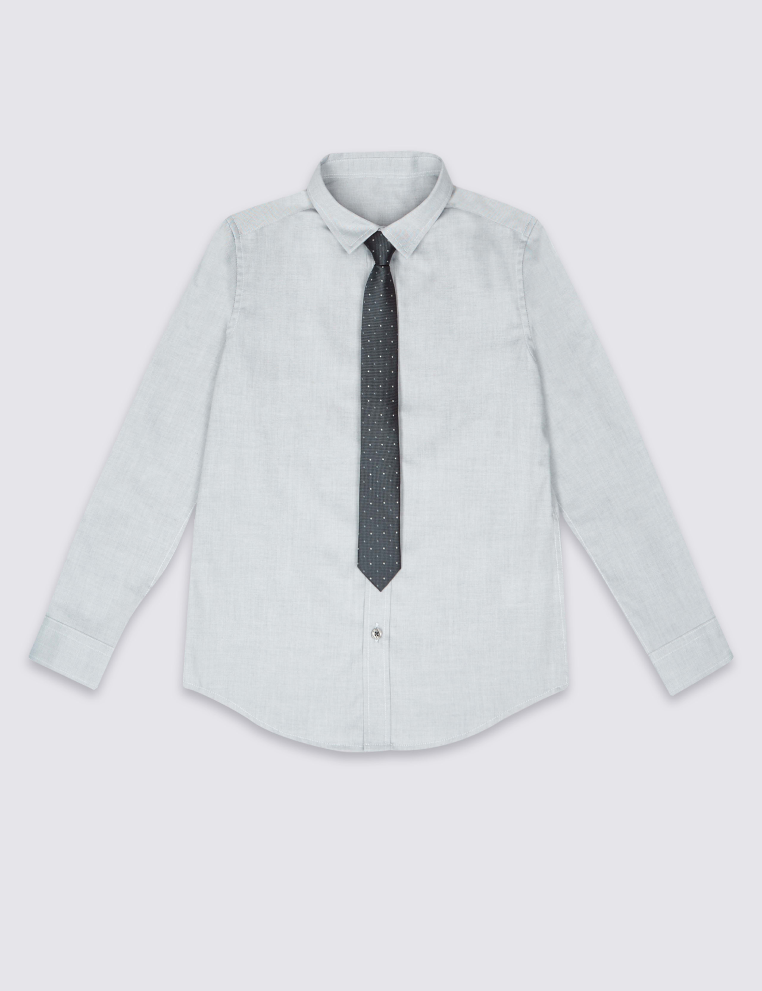 Textured Shirt with Tie (3-14 Years) 2 of 7