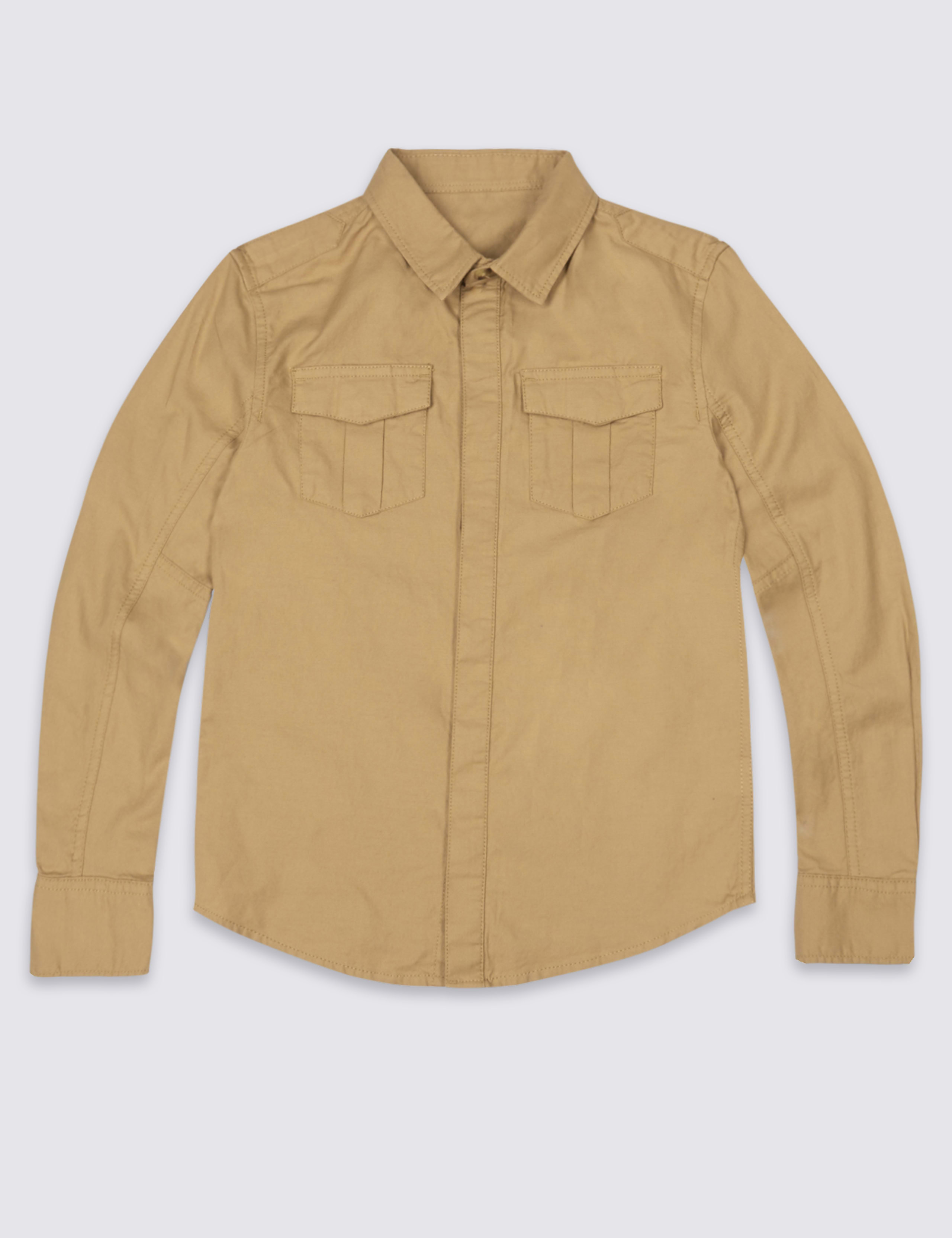 Pure Cotton Long Sleeve Shirt (3-14 Years) 2 of 5