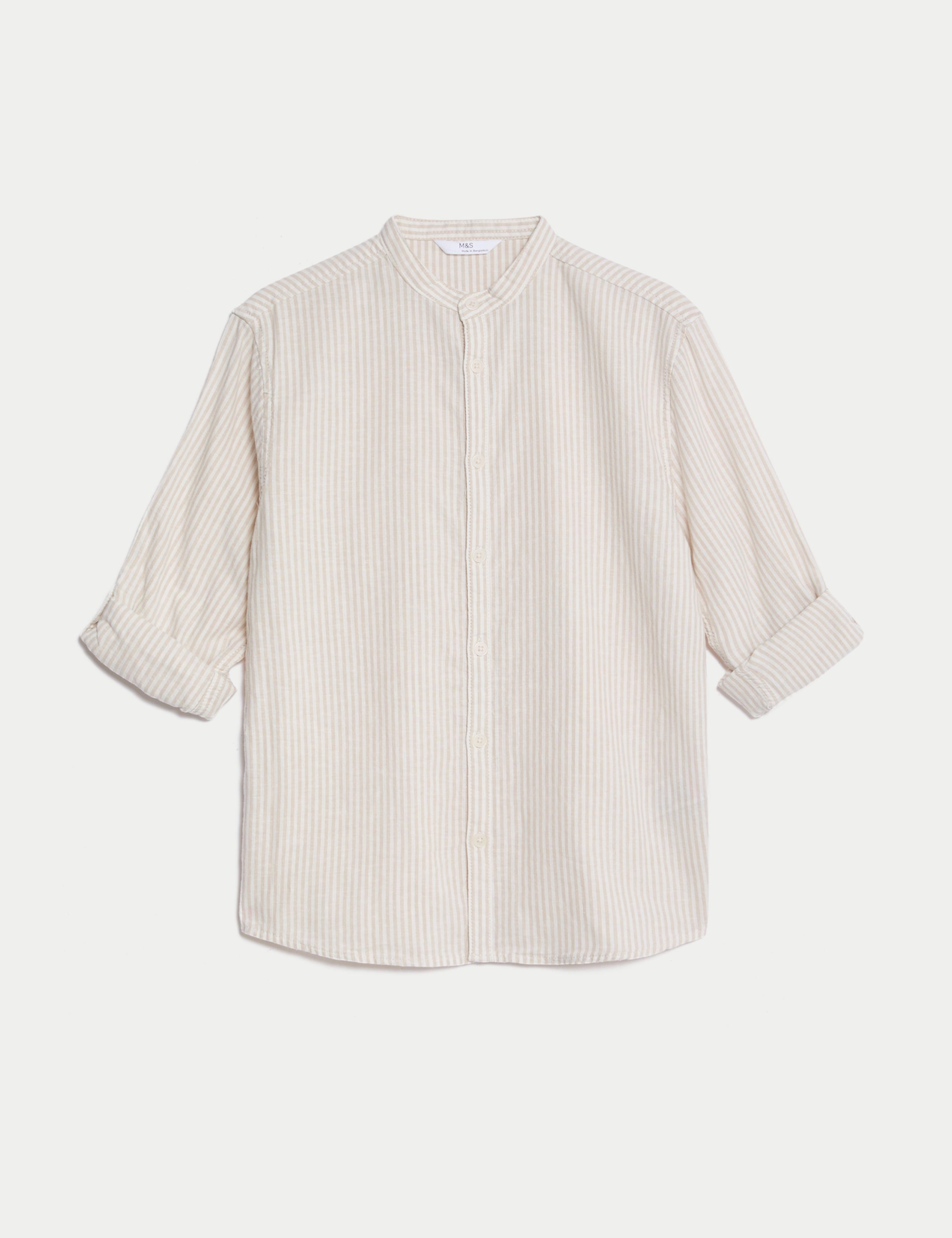 Cotton Rich Striped Shirt (6-16 Yrs) 2 of 4