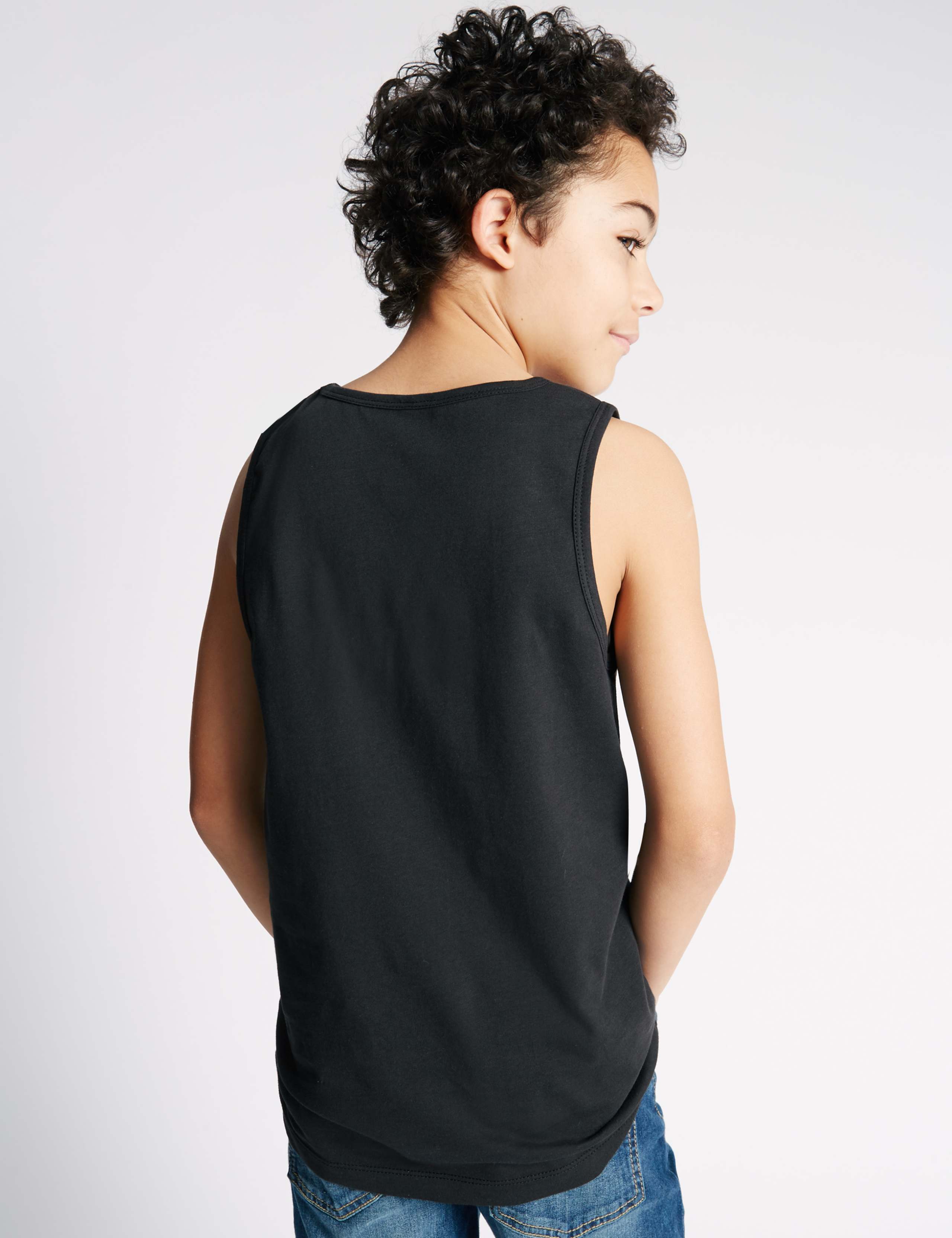 2 Pack Pure Cotton Vests (5-14 Years) 4 of 6