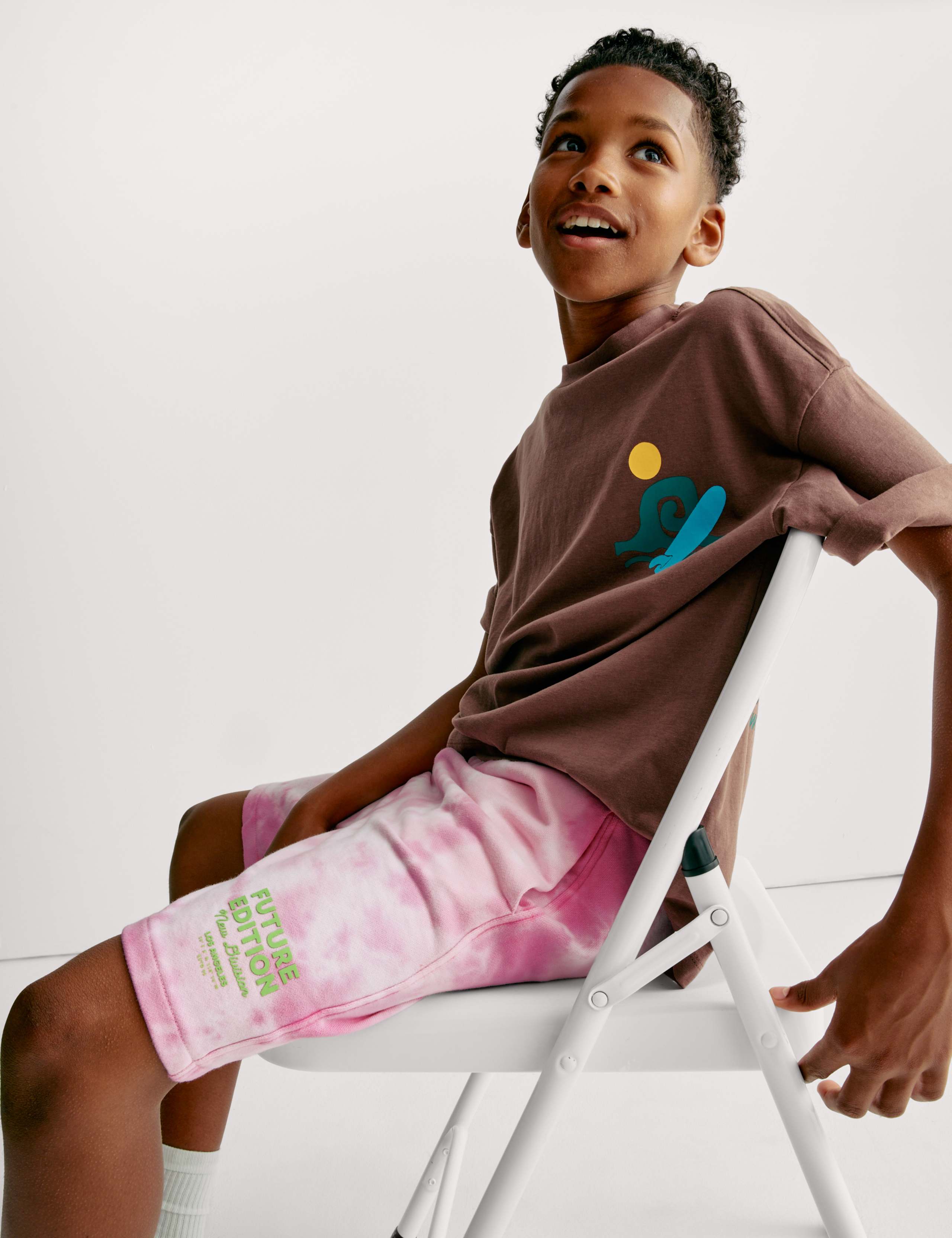 Pure Cotton Tie Dye Shorts (2-16 Yrs) 5 of 6