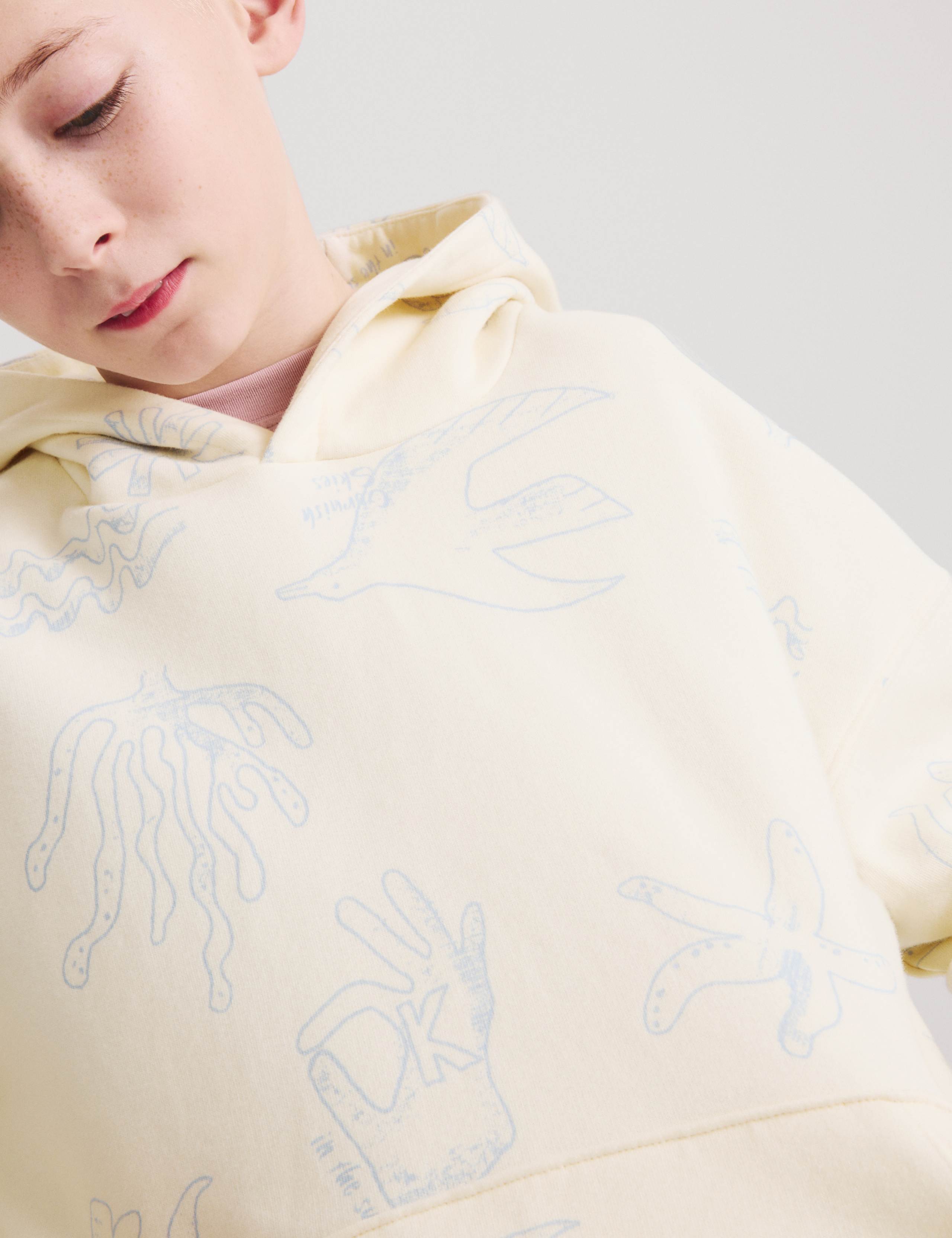 Cotton Rich Patterned Hoodie (6-16 Yrs) 5 of 7