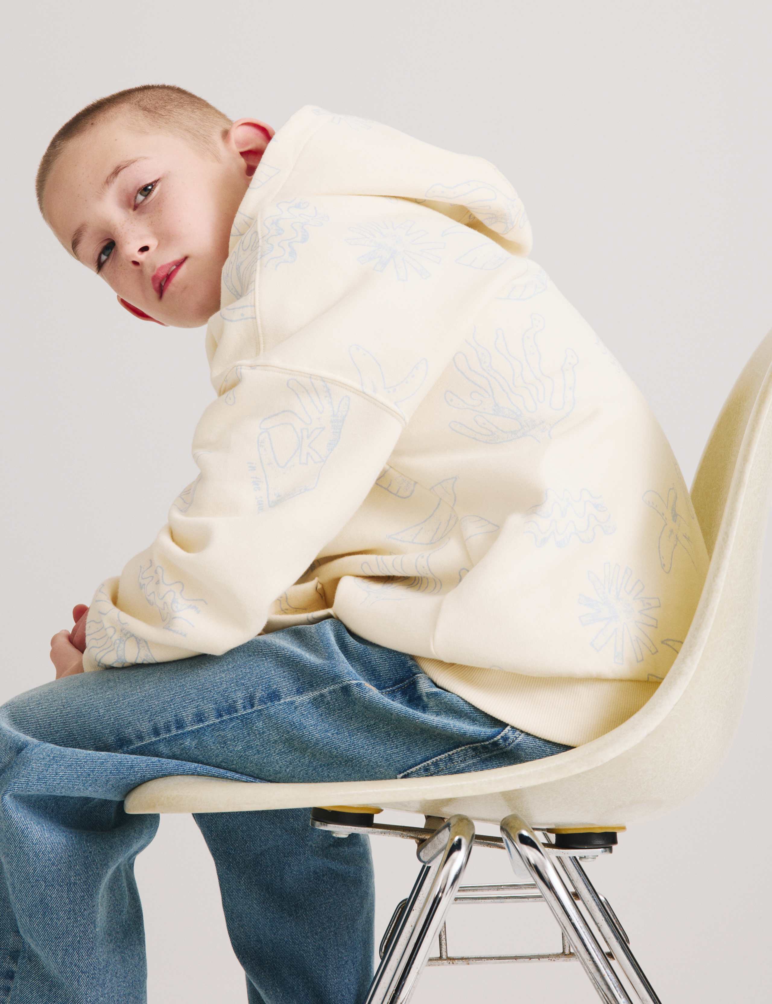 Cotton Rich Patterned Hoodie (6-16 Yrs) 6 of 7