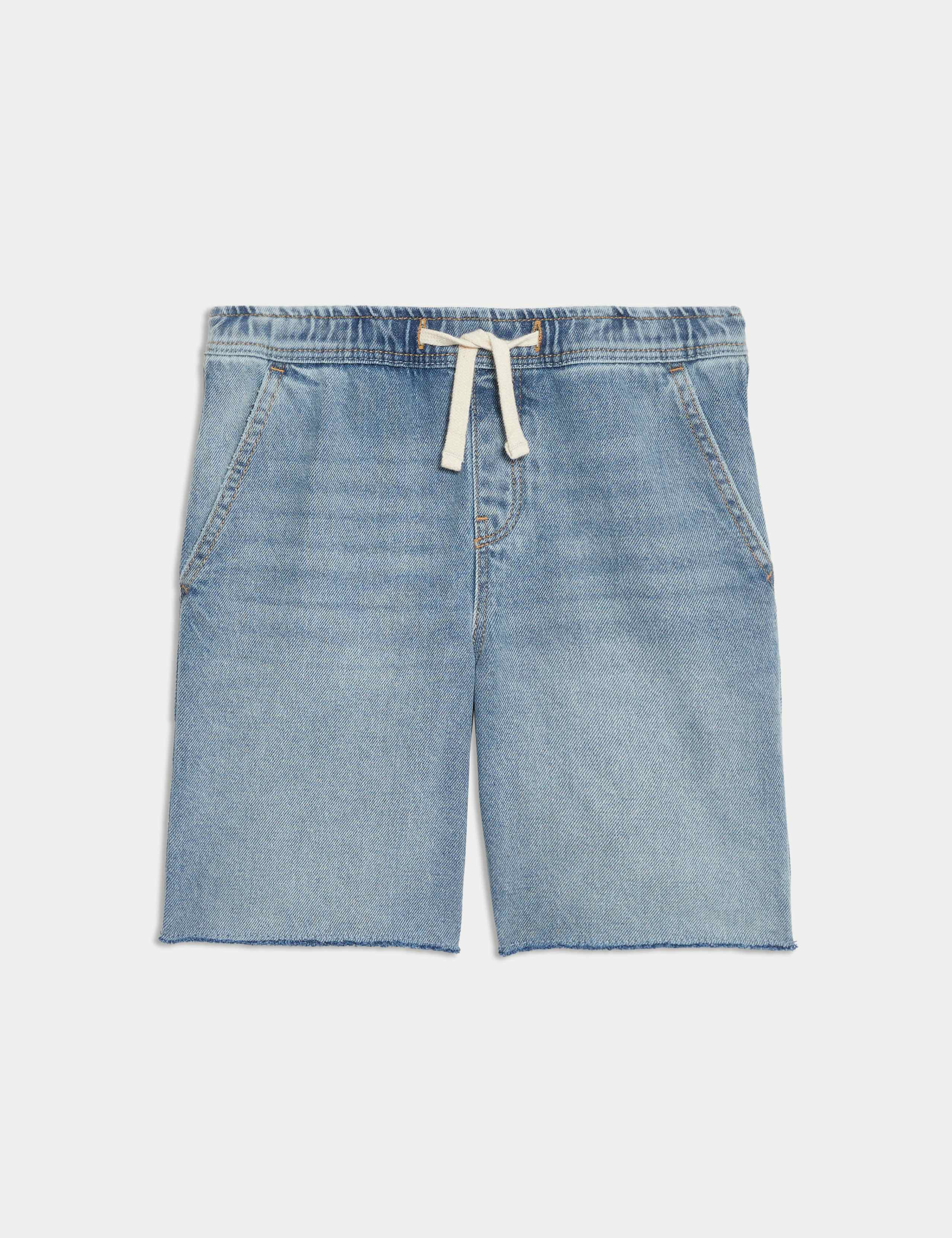 Denim Elasticated Waist Frayed Shorts (6-16 Yrs) 2 of 6