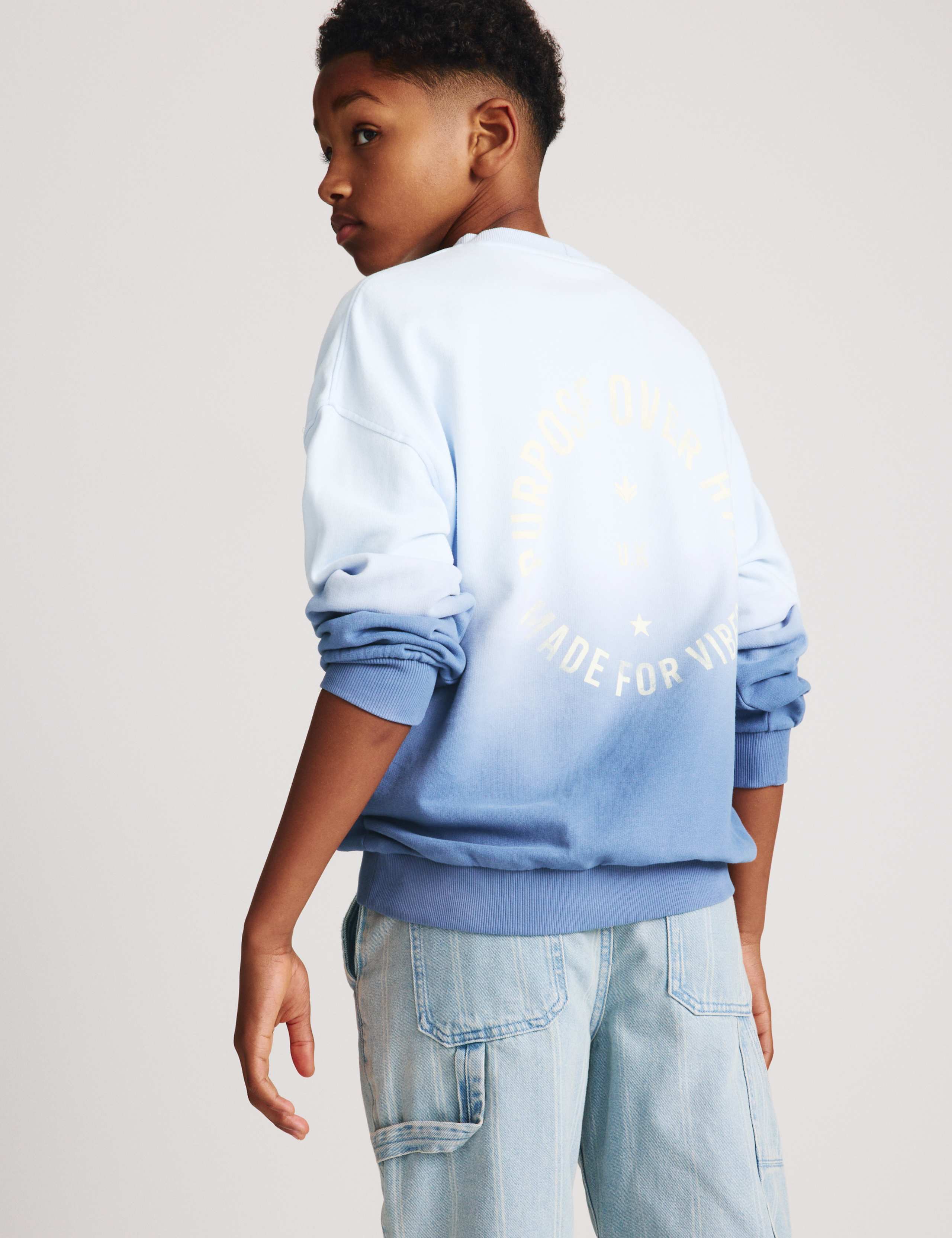 Cotton Rich Ombre Back Graphic Sweatshirt (6-16 Yrs) 4 of 8