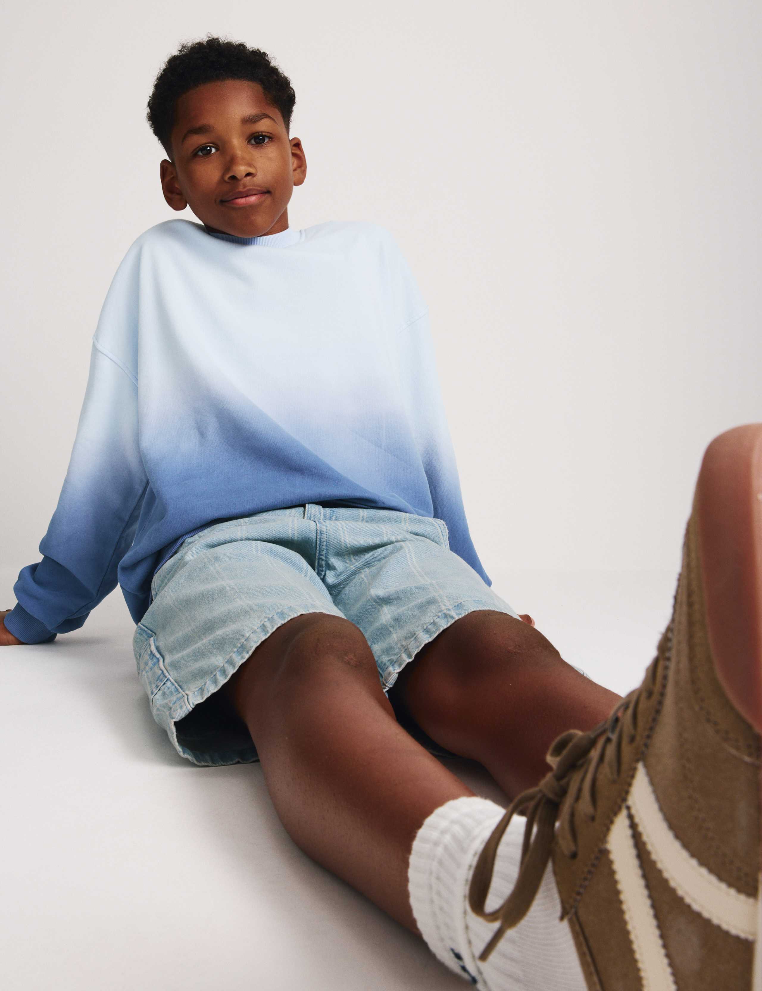 Cotton Rich Ombre Back Graphic Sweatshirt (6-16 Yrs) 7 of 8