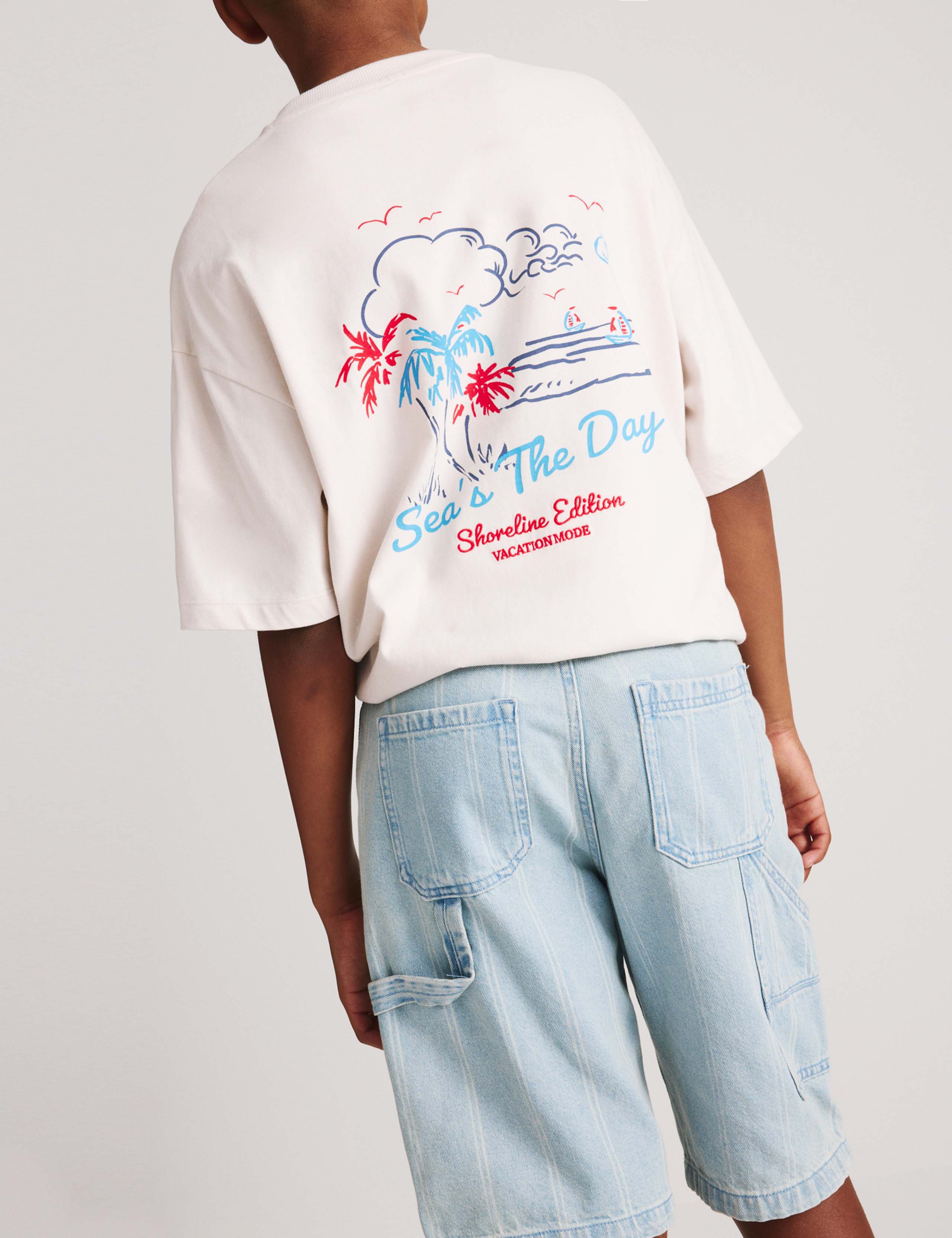 Denim Striped Carpenter Shorts (6-16 Yrs) 4 of 6