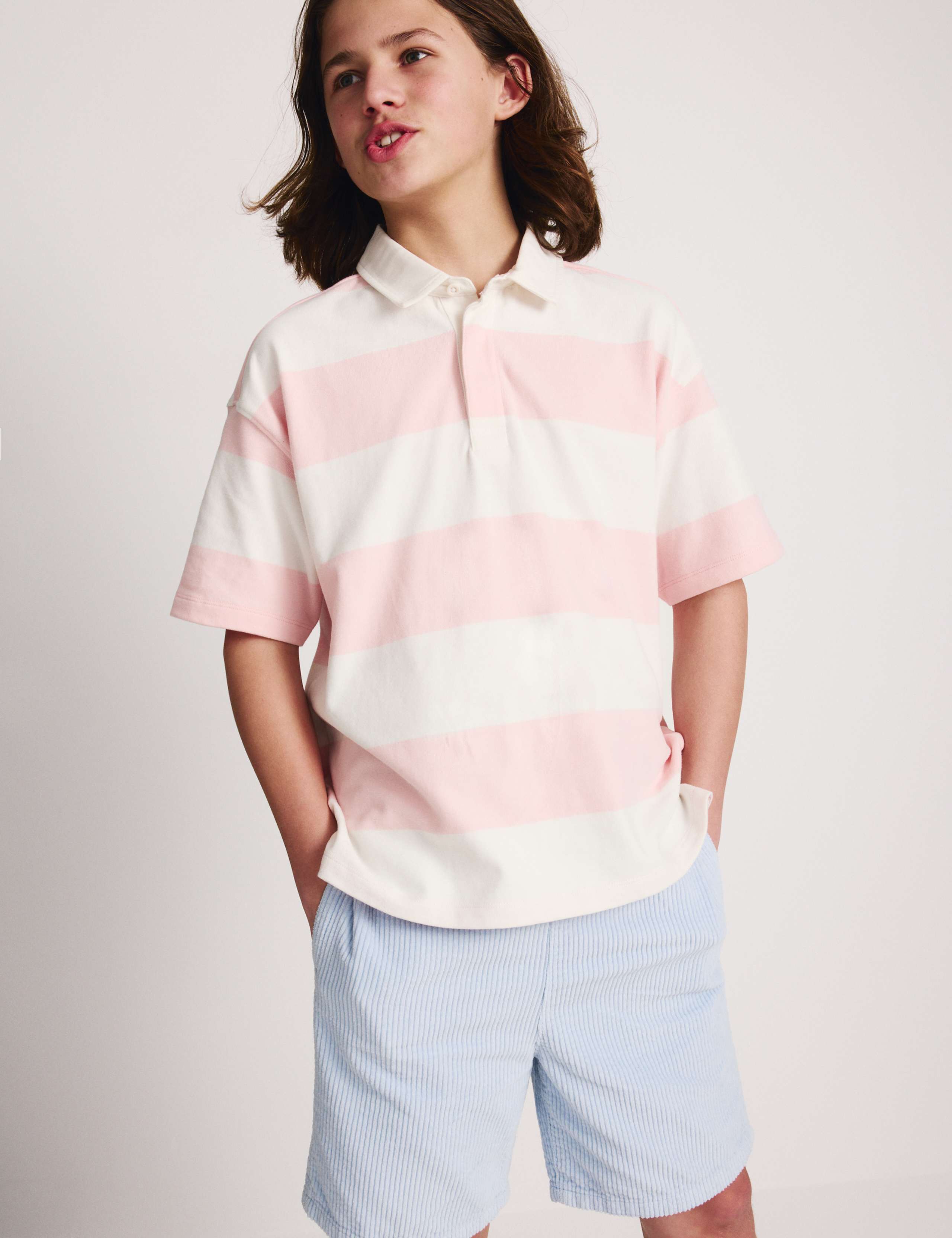 Pure Cotton Short Sleeve Rugby Shirt (6-16 Yrs) 1 of 7