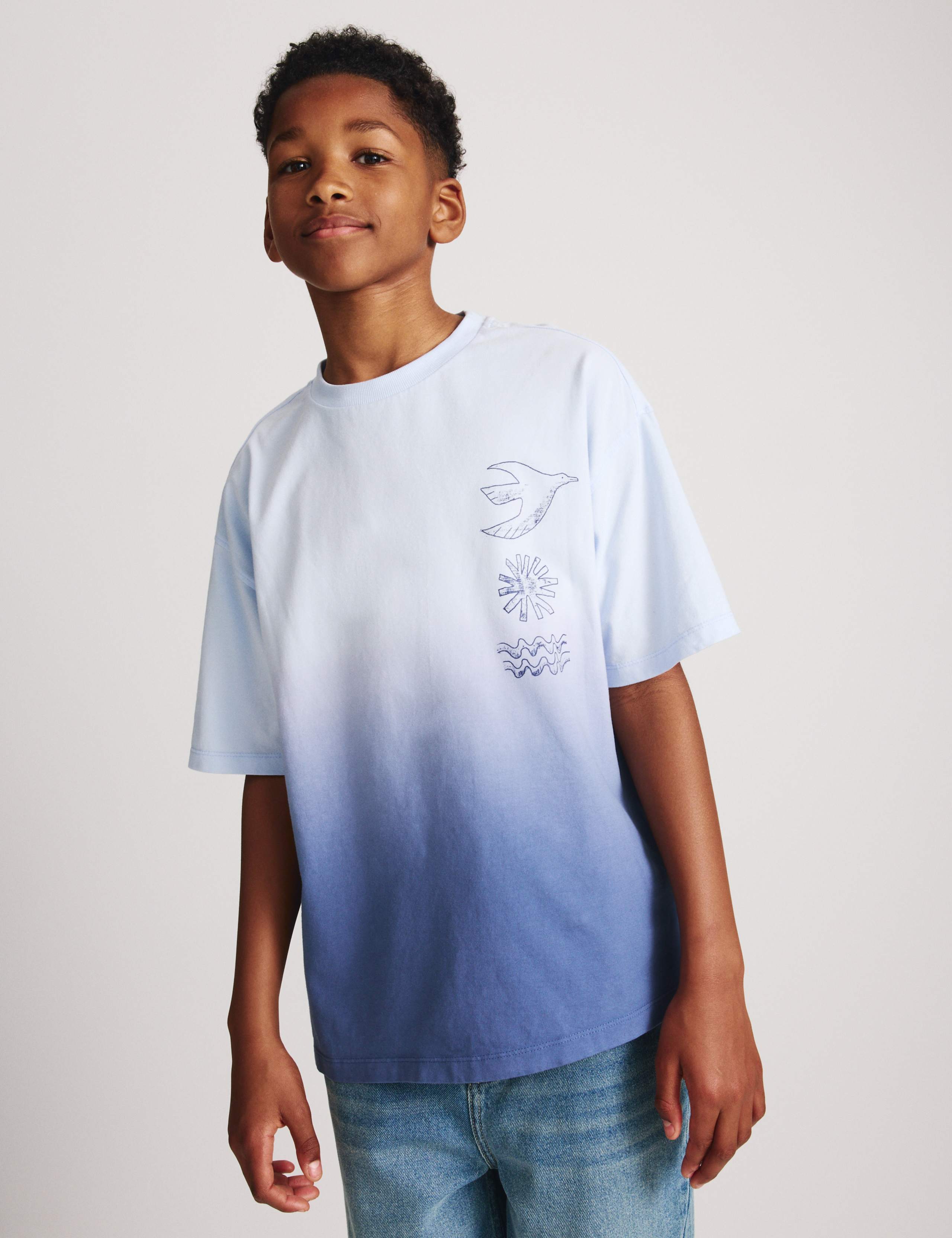 Pure Cotton Ombre Graphic T-Shirt (6-16 Yrs) 5 of 7