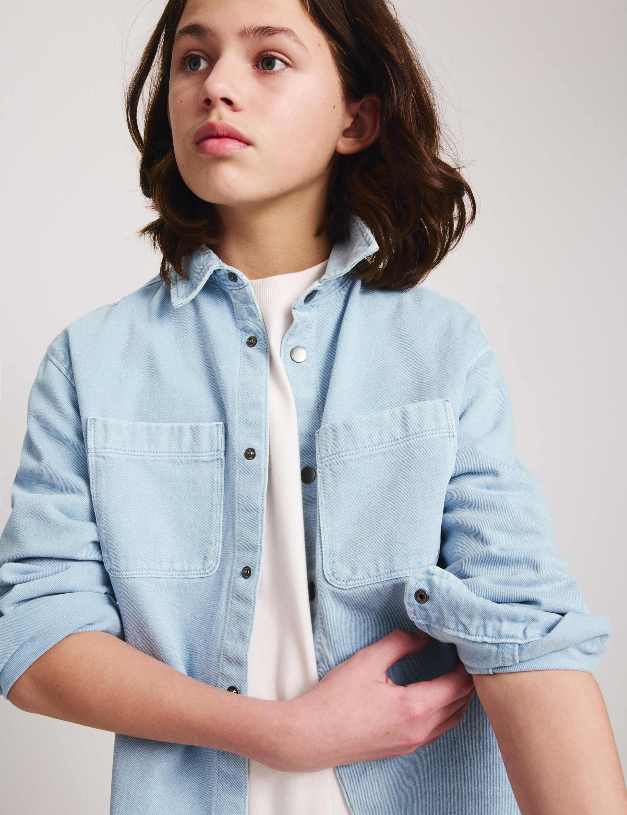 Pure Cotton Denim Shirt (6-16 Yrs) 7 of 8