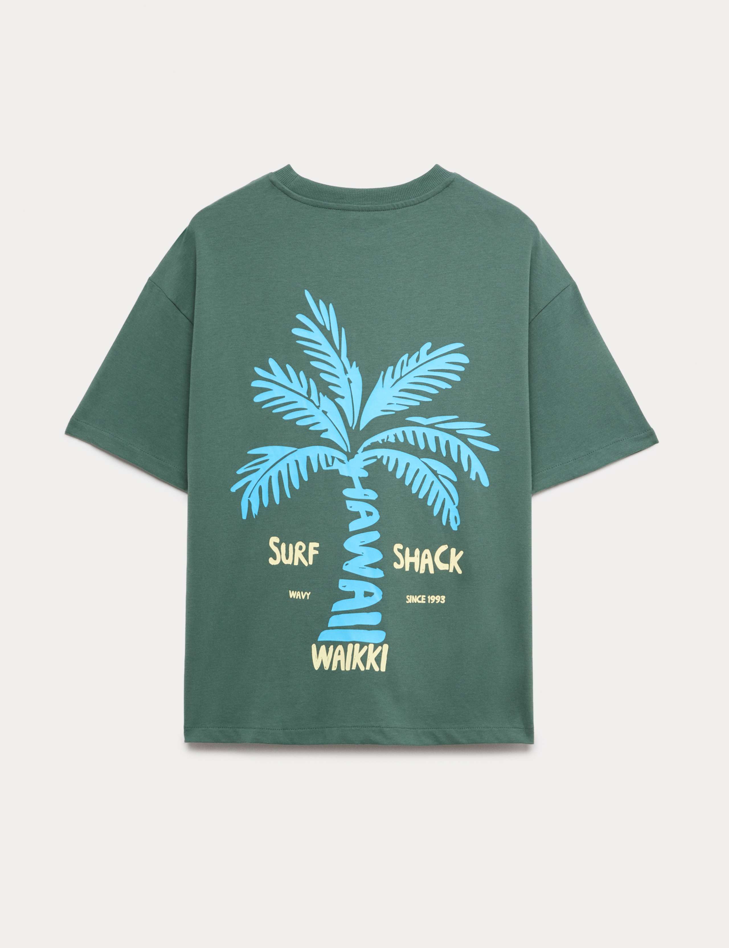 Pure Cotton Hawaii Surf Graphic T-Shirt (6-16 Yrs) 2 of 2