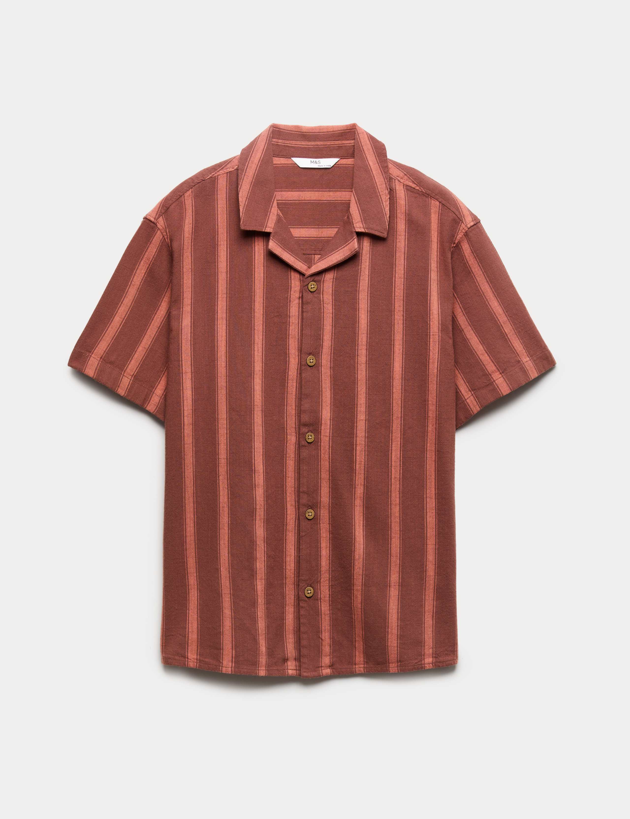 Cotton Rich Striped Shirt (6-16 Yrs) 1 of 1