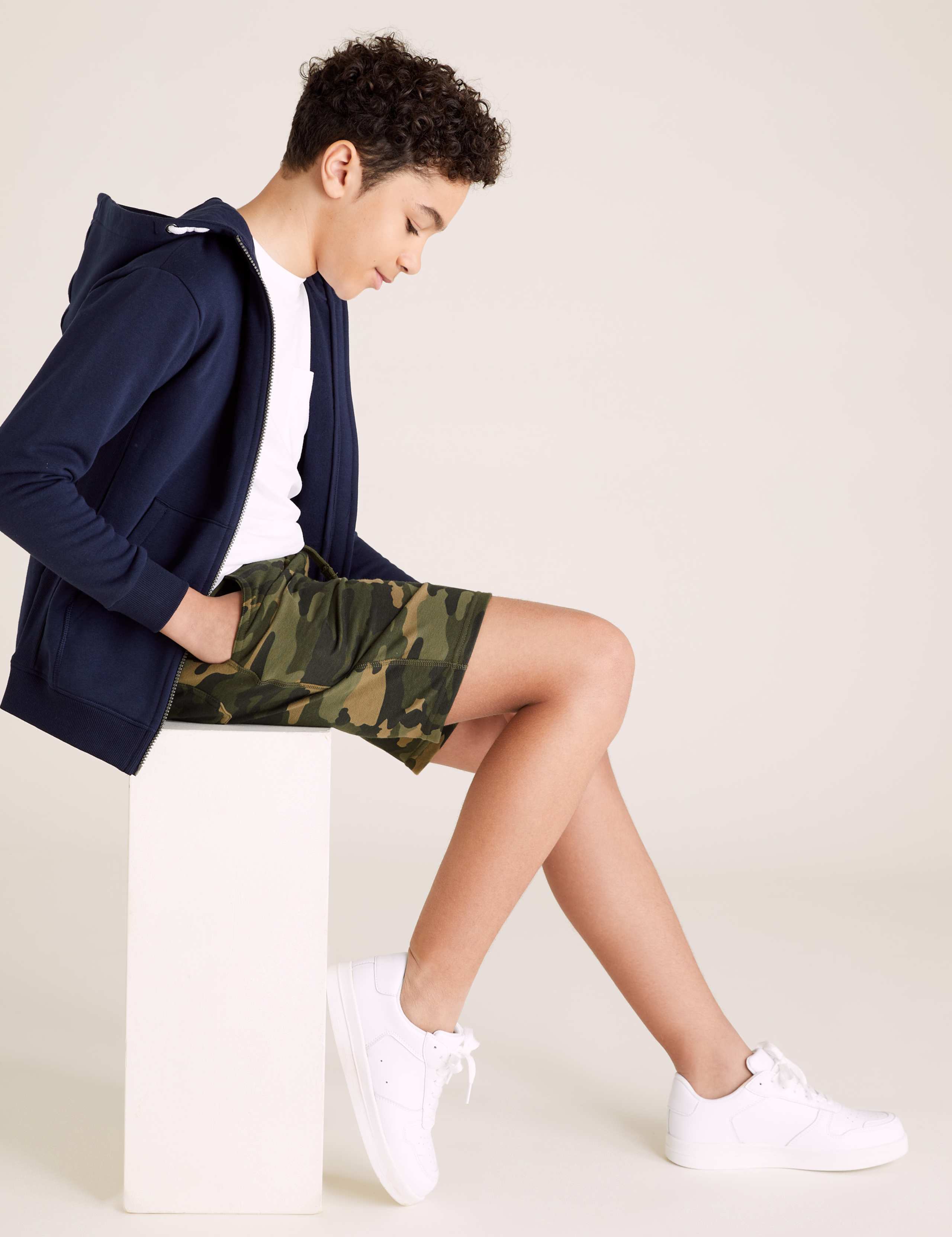 Cotton Camouflage Shorts (6-14 Yrs) 1 of 5