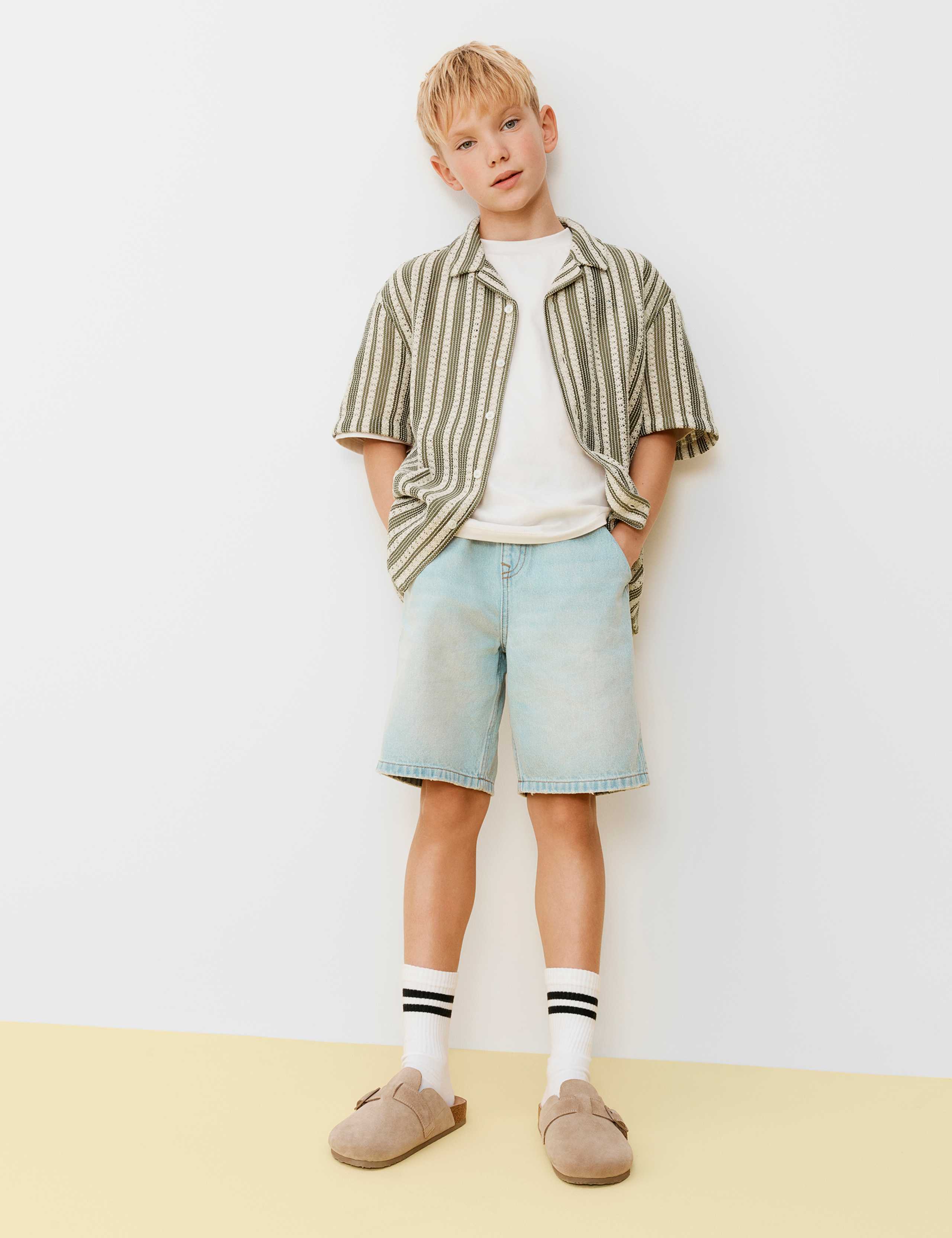 Cotton Rich Denim Shorts (6-16 Yrs) 1 of 2