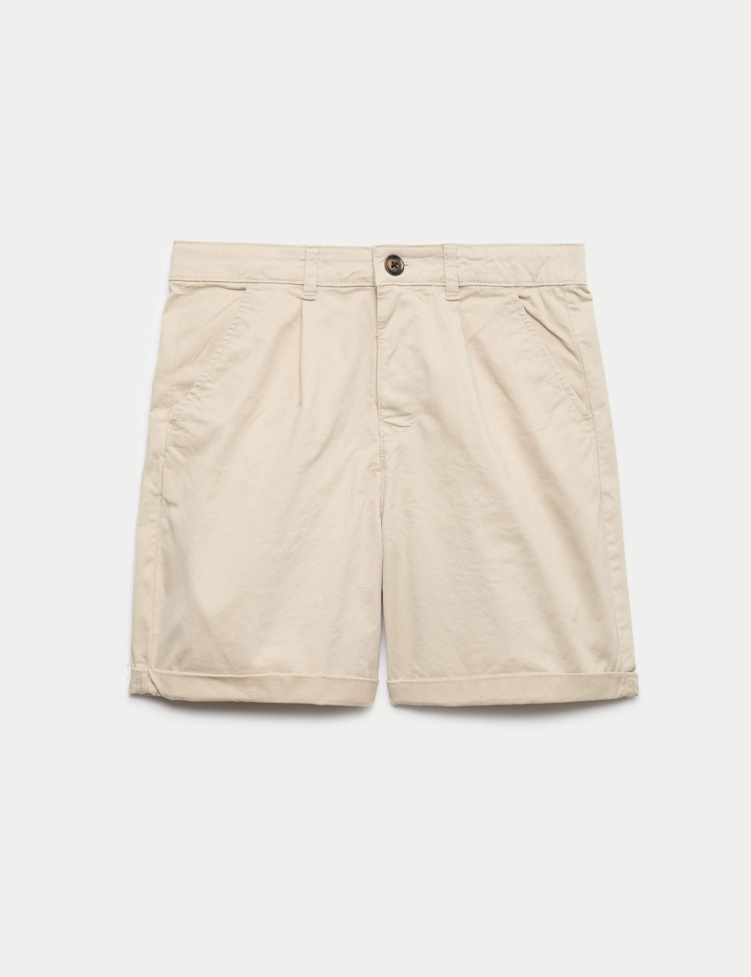 Cotton Rich Pleated Chino Shorts (6-16 Yrs) 1 of 1