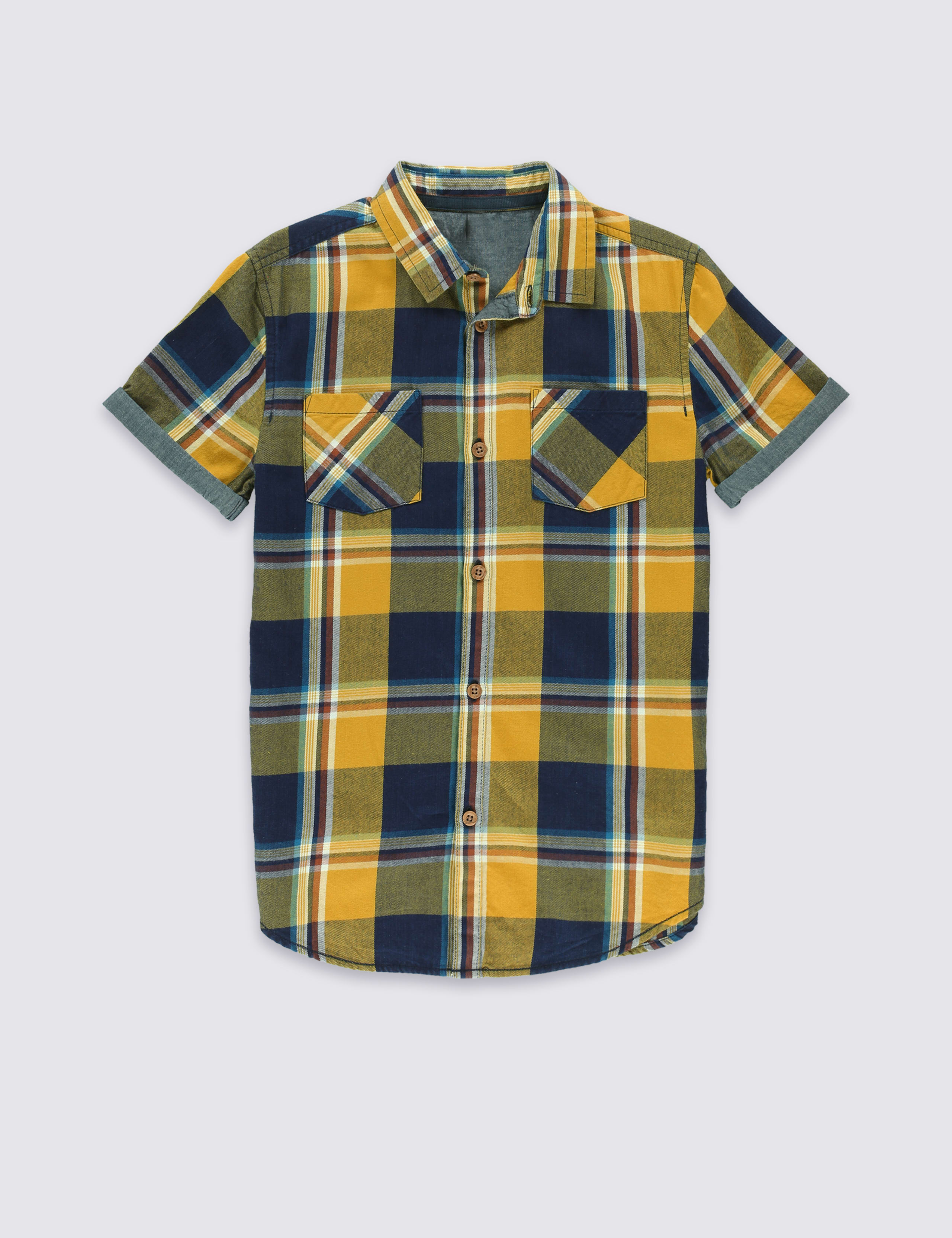Pure Cotton Checked Shirt (5-14 Years) 2 of 6
