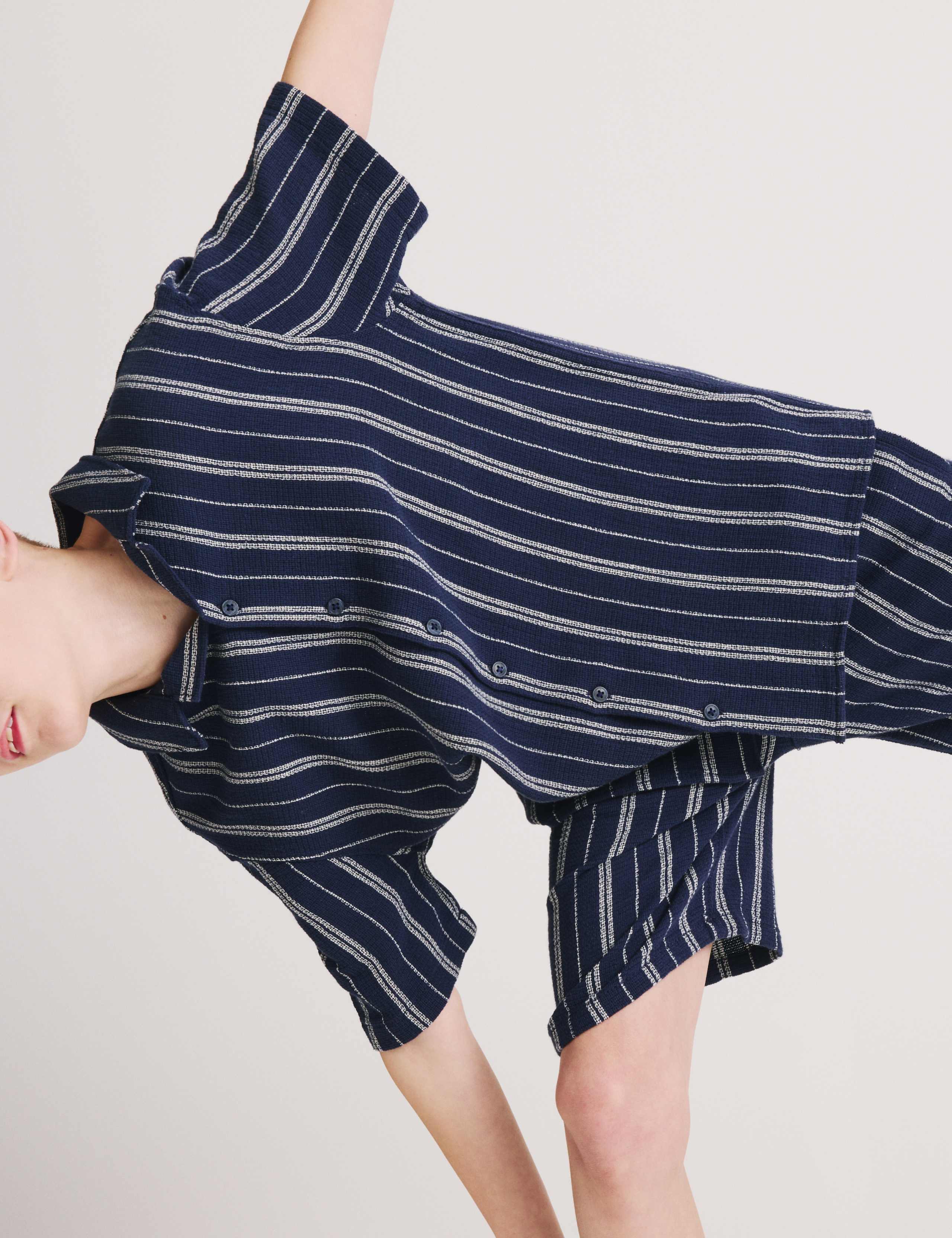 Pure Cotton Textured Stripe Shirt (6-16 Yrs) 4 of 7