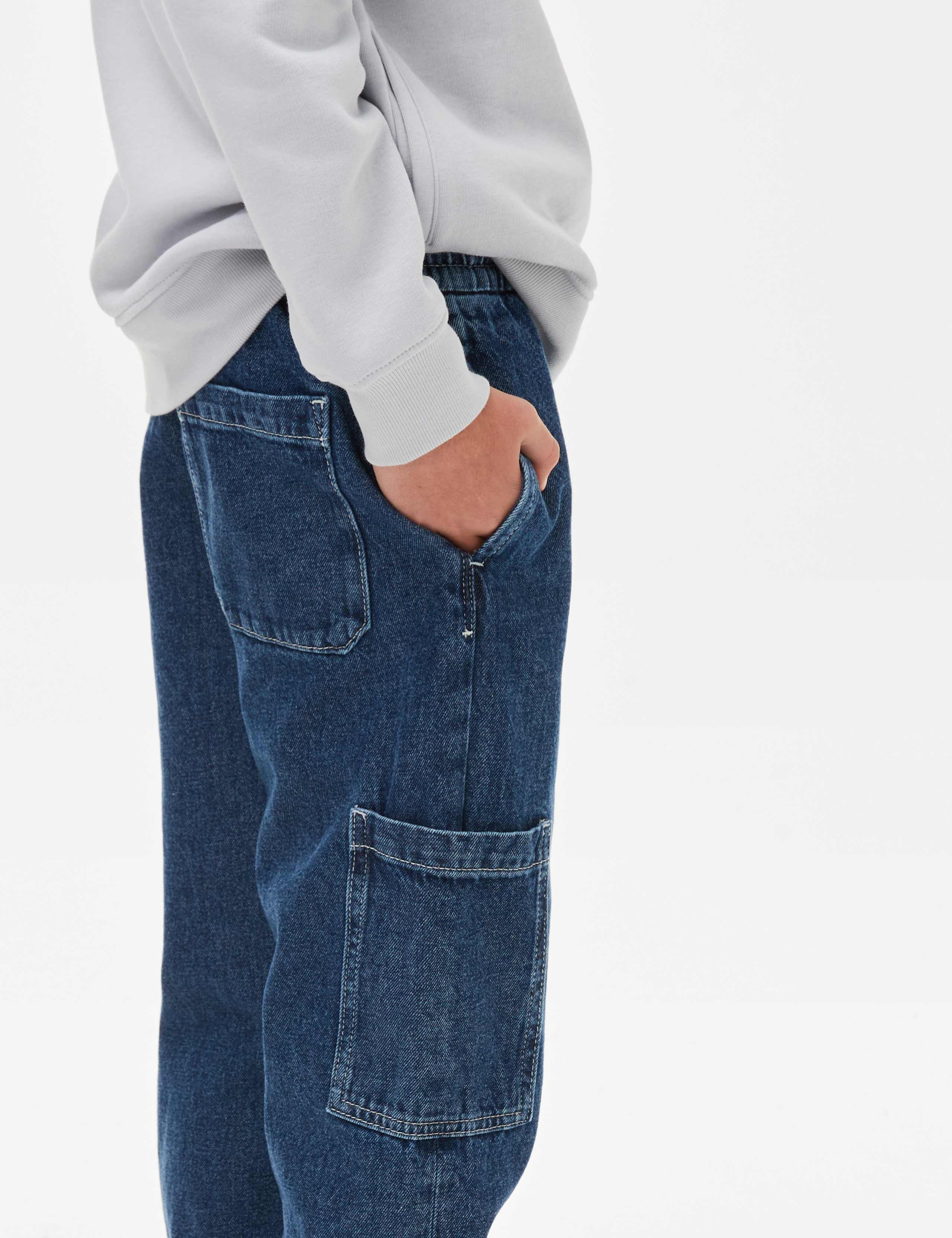 Relaxed Denim Cargo Jeans (6-16 Yrs) 4 of 6