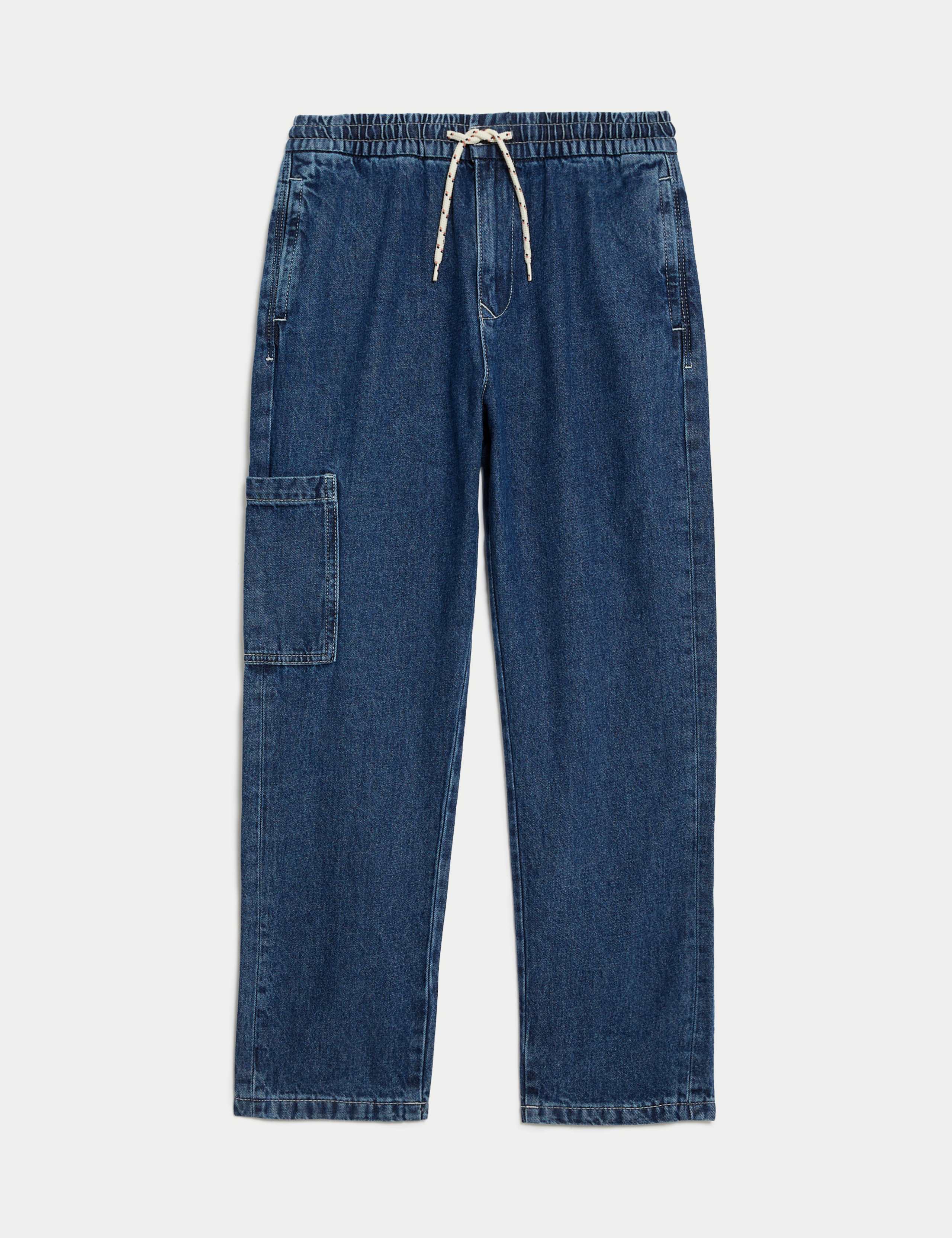 Relaxed Denim Cargo Jeans (6-16 Yrs) 2 of 6