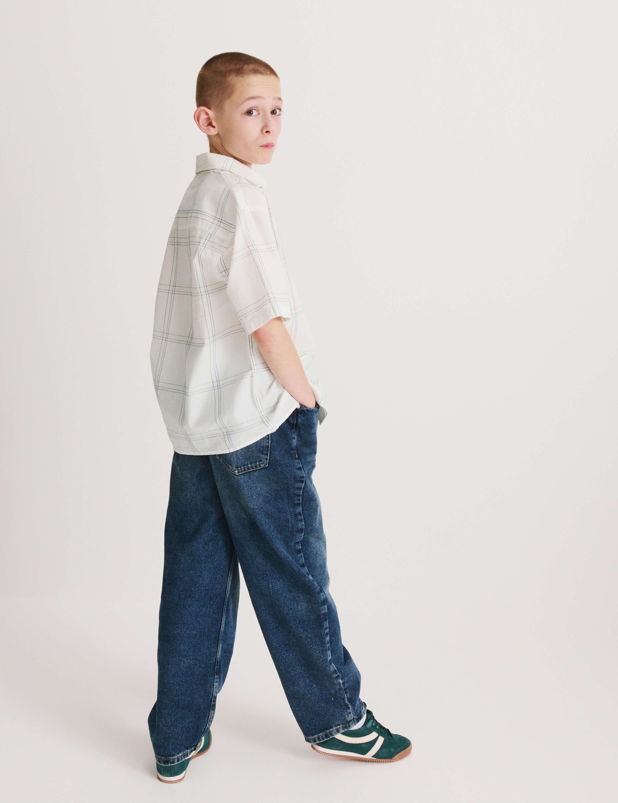 Pure Cotton Textured Check Shirt (6-16 Yrs) 6 of 7