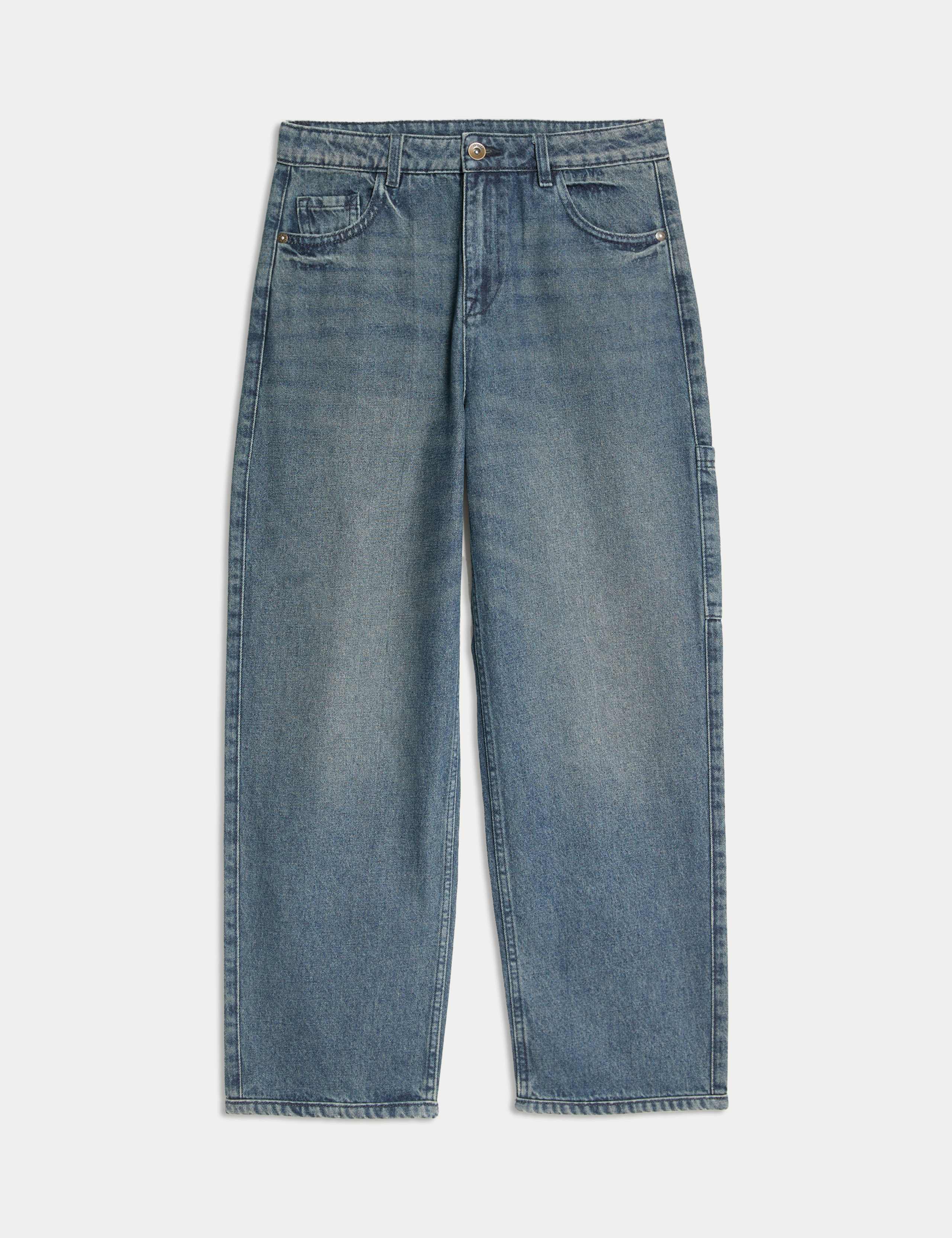 Pure Cotton Relaxed Jeans With Side Pocket (6-16 Yrs) 2 of 5