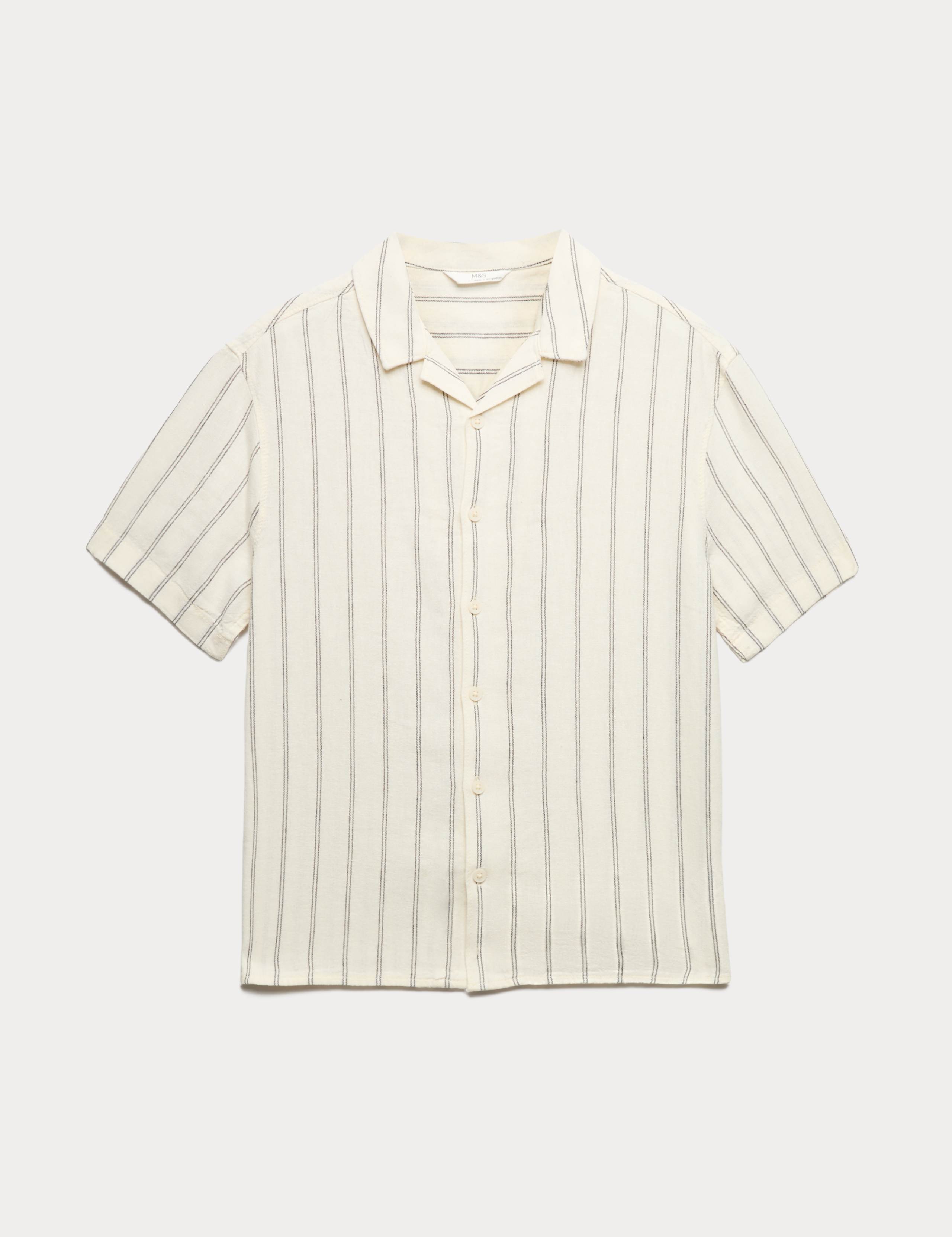 Linen Rich Striped Shirt (6-16 Yrs) 1 of 1
