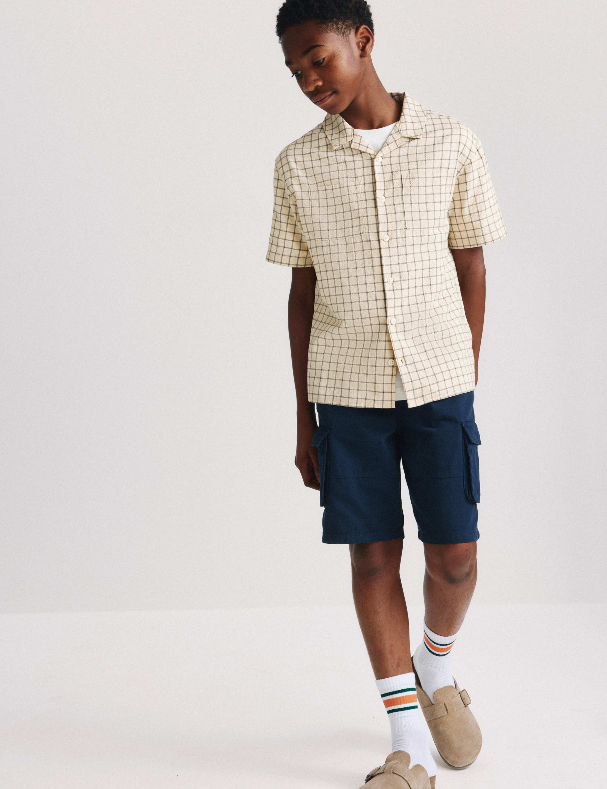 Cotton Rich Micro Check Shirt (6-16 Yrs) 4 of 7