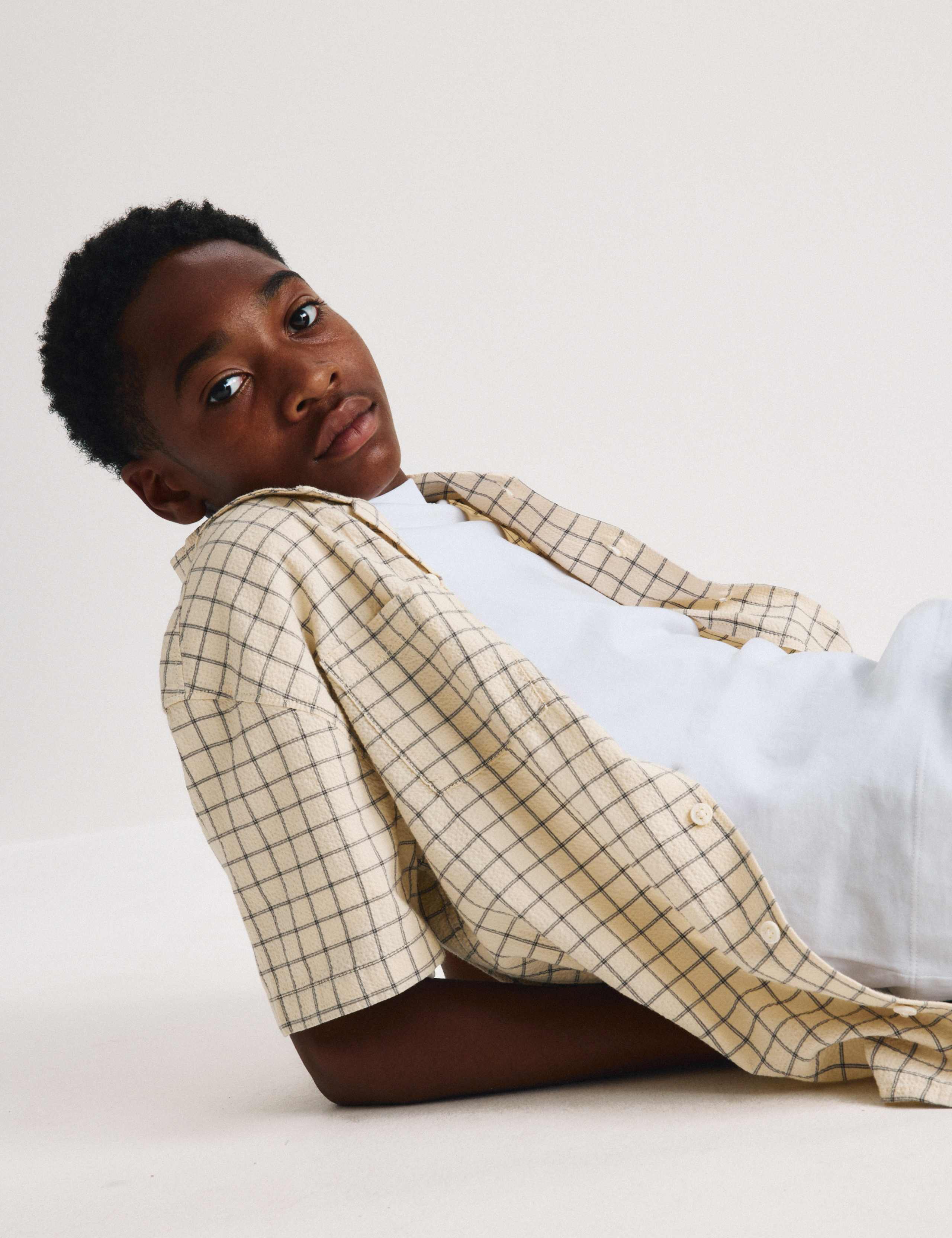 Cotton Rich Micro Check Shirt (6-16 Yrs) 7 of 7