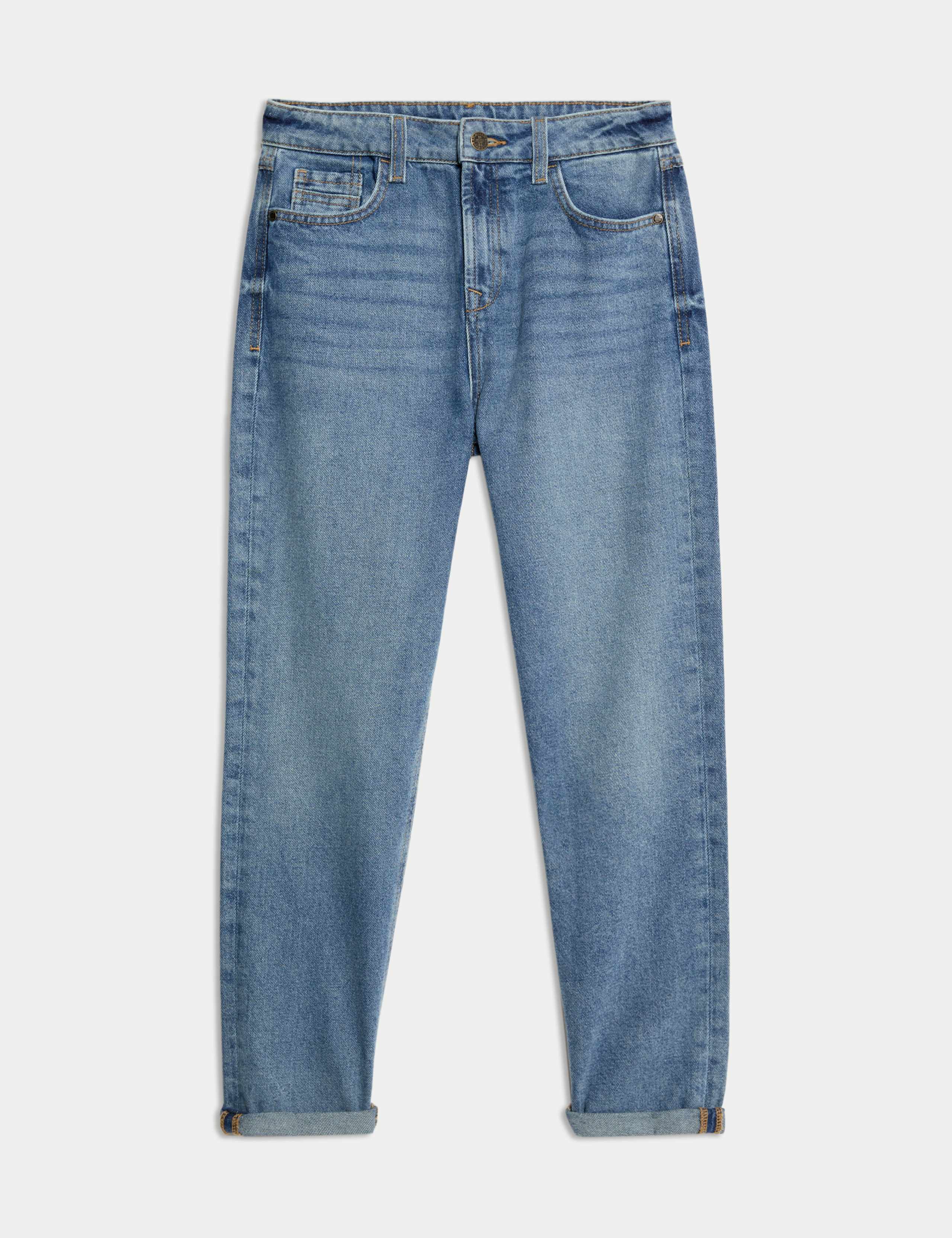 Pure Cotton Relaxed Fit Jeans (6-16 Yrs) 1 of 1