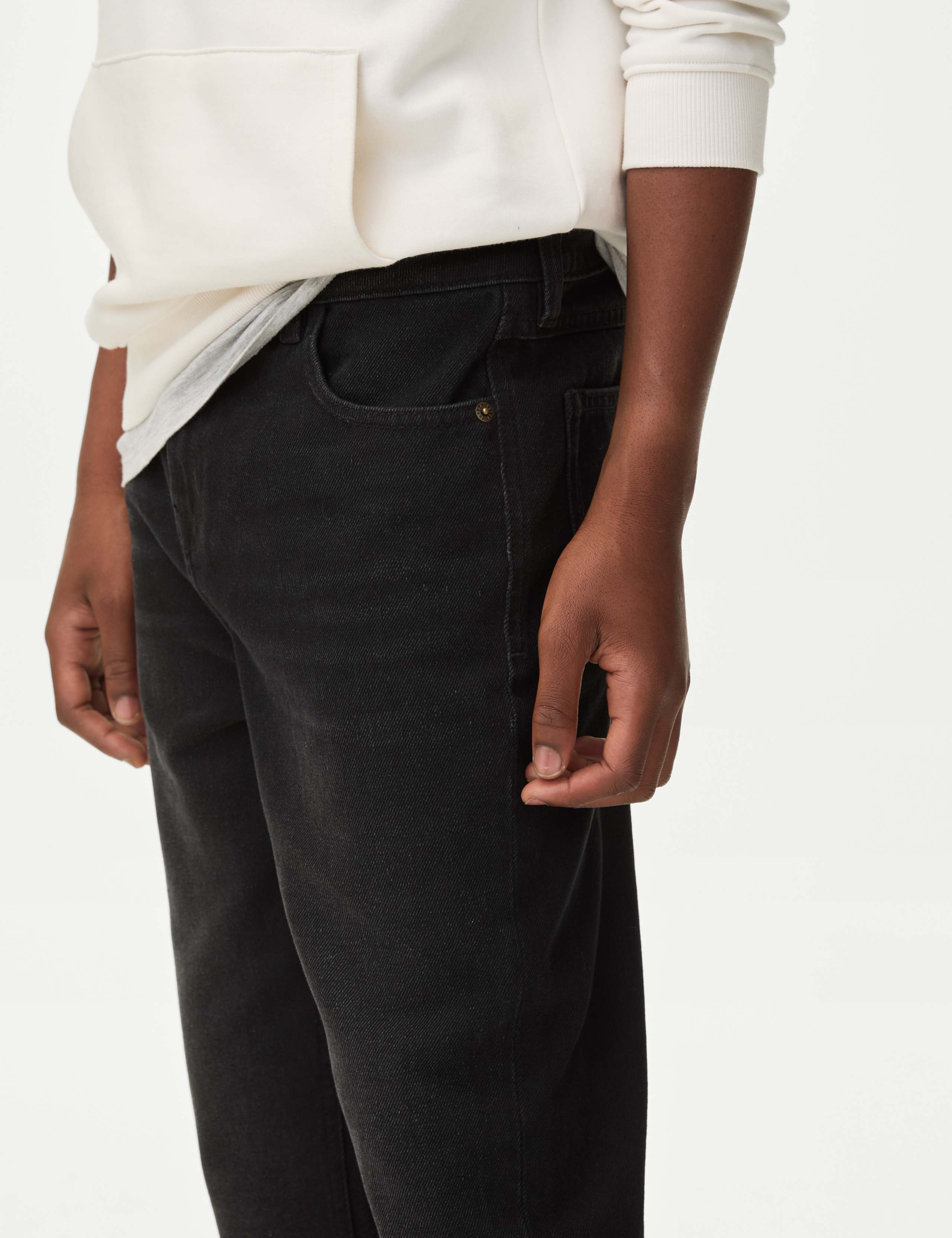 Pure Cotton Relaxed Fit Jeans (6-16 Yrs) 3 of 5