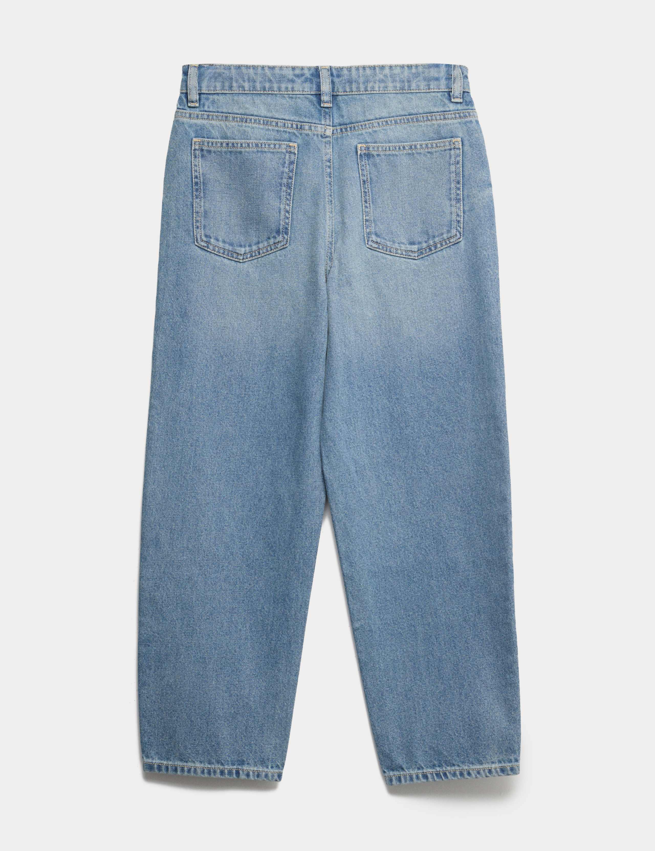 Pure Cotton Barrel Leg Jeans (6-16 Yrs) 2 of 3