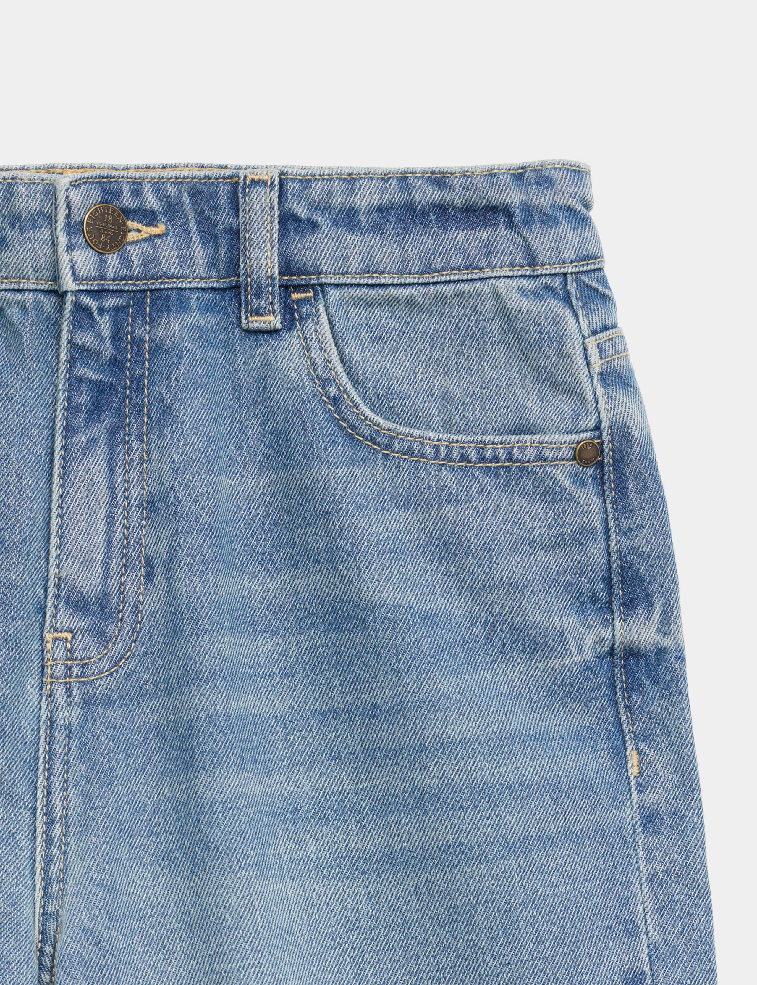 Pure Cotton Barrel Leg Jeans (6-16 Yrs) 3 of 3