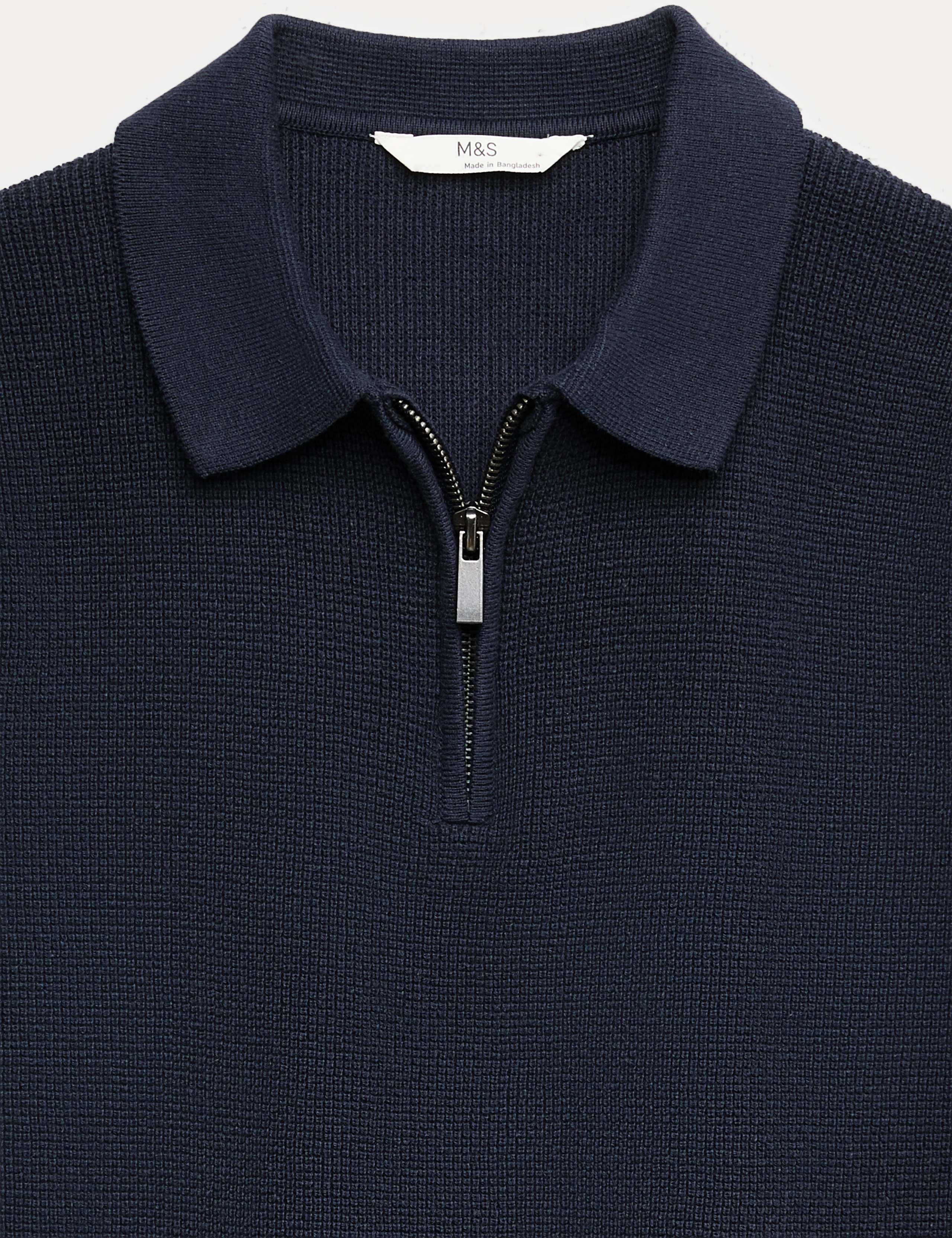 Pure Cotton Knitted Polo Shirt (6-16 Yrs) 2 of 2