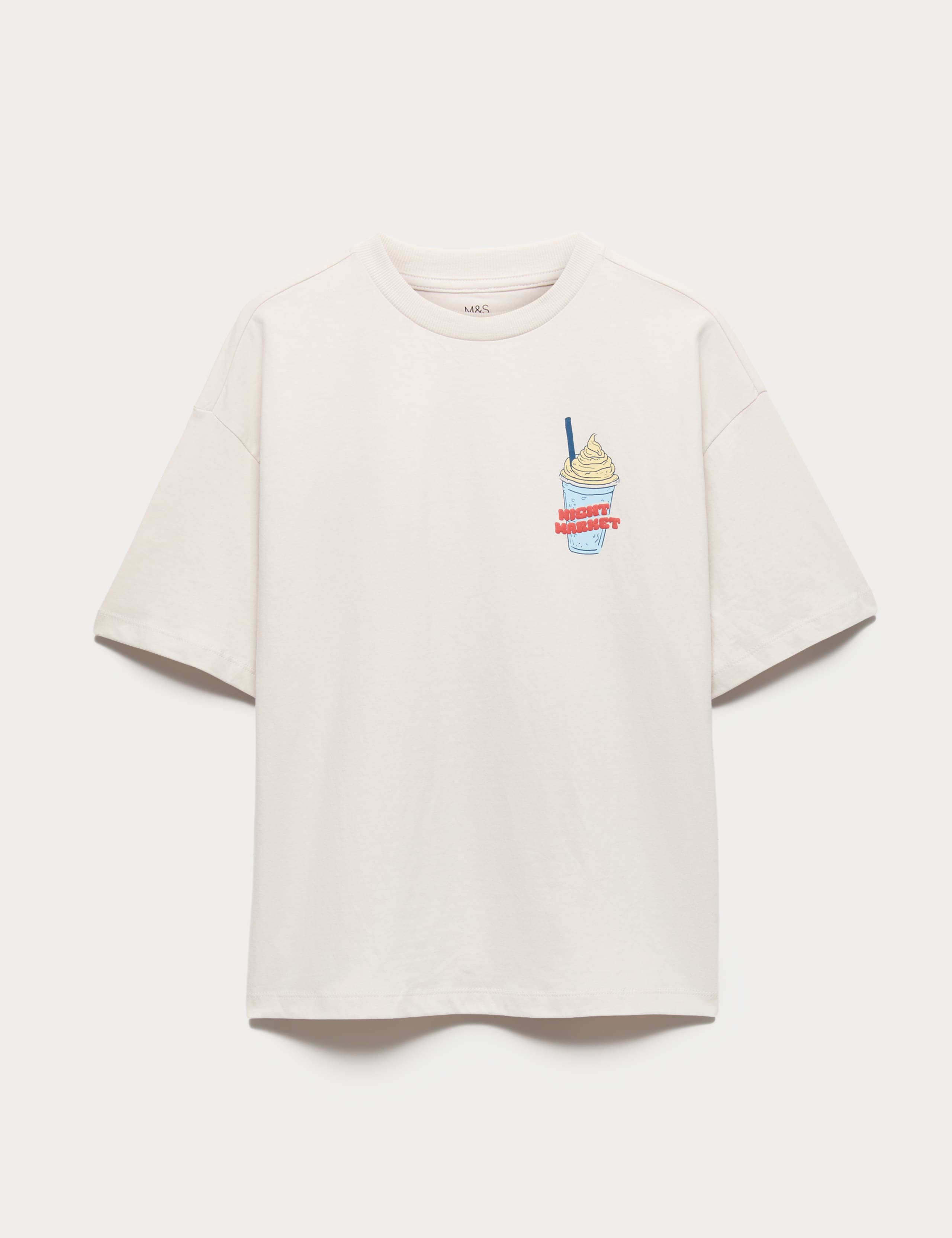 Pure Cotton Fast Food Graphic T-Shirt (6-16 Yrs) 1 of 2