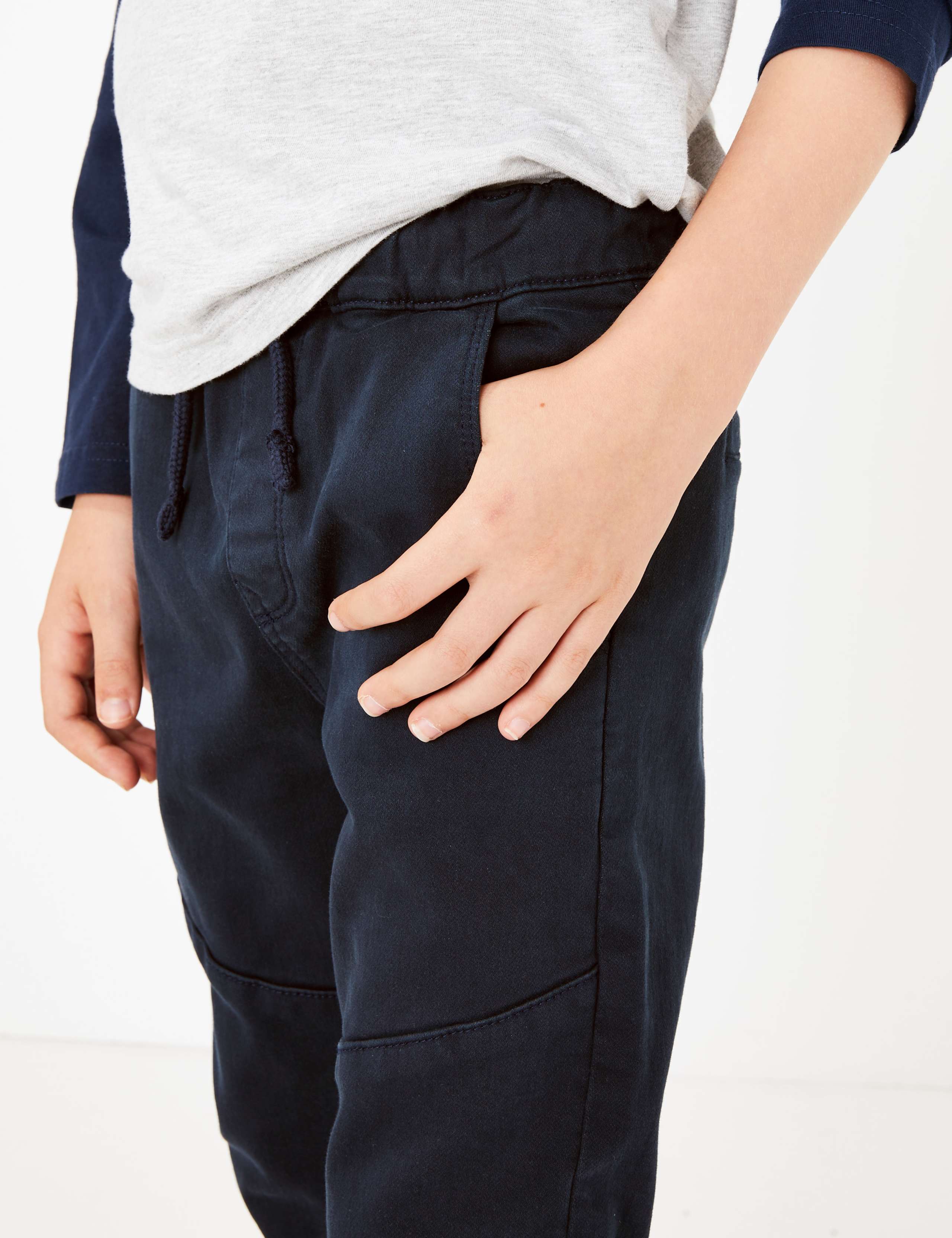 Jersey Drawstring Cargo Trousers (3-16 Years) 3 of 5