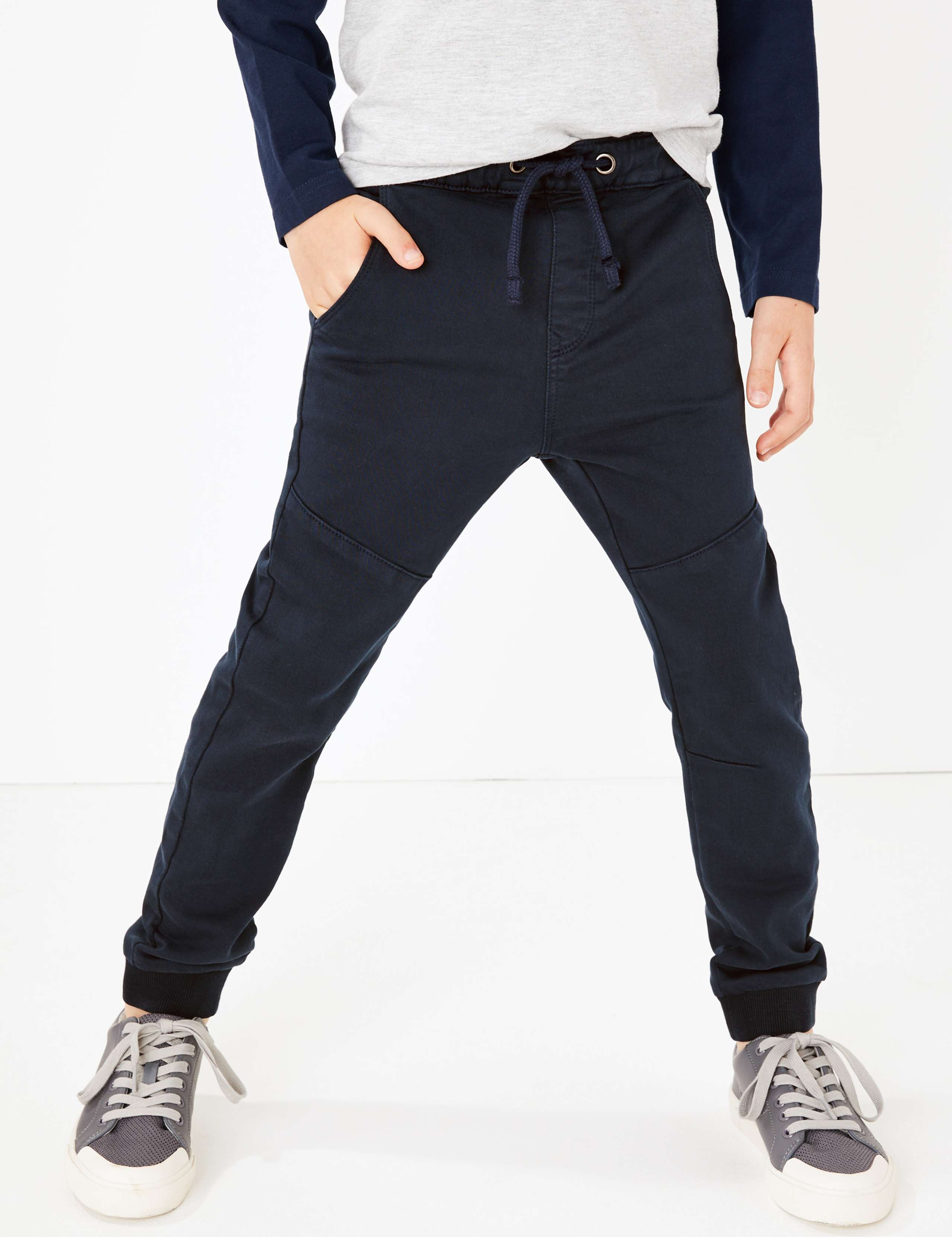 Jersey Drawstring Cargo Trousers (3-16 Years) 4 of 5