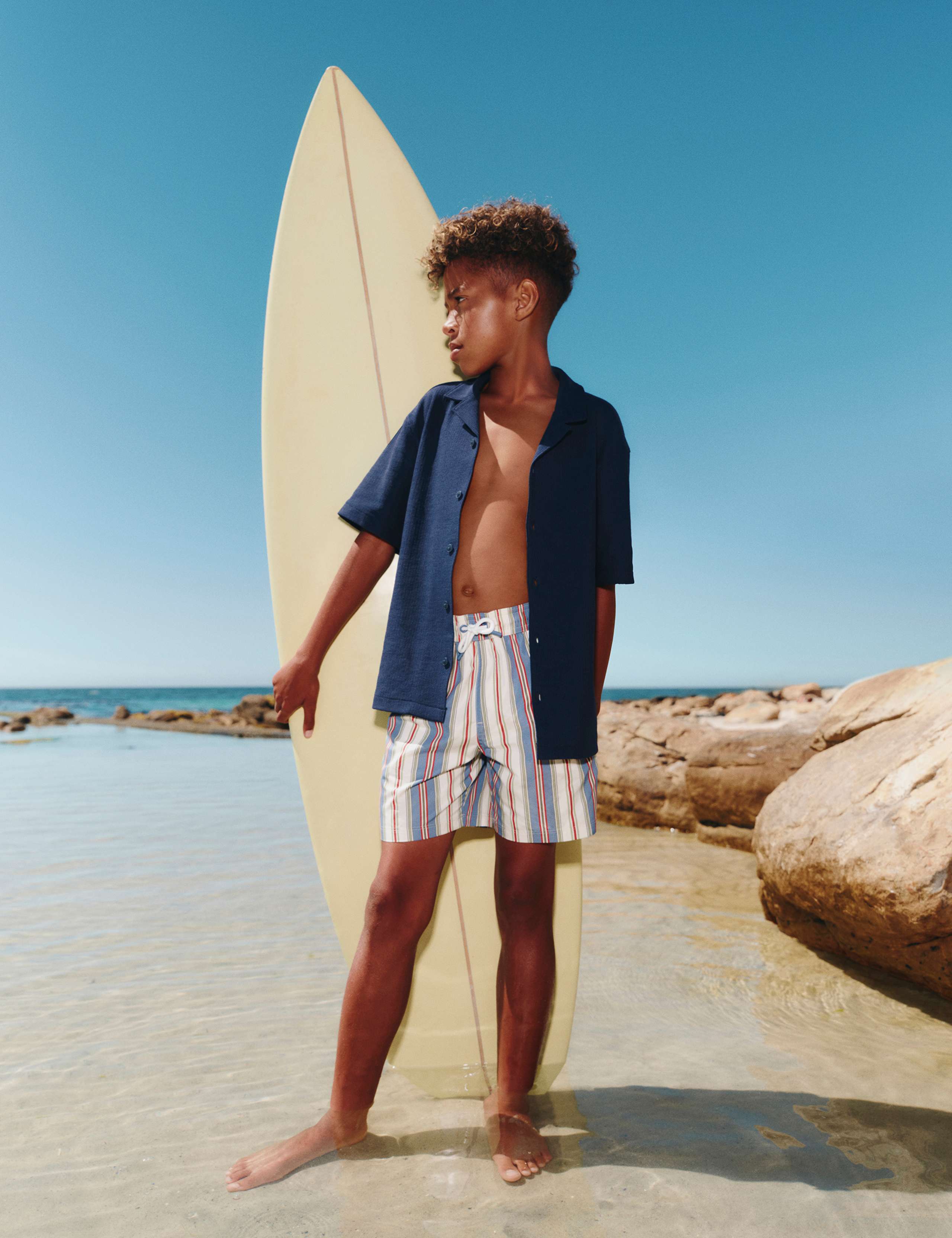 Striped Swim Shorts (6-16 Yrs) 1 of 3