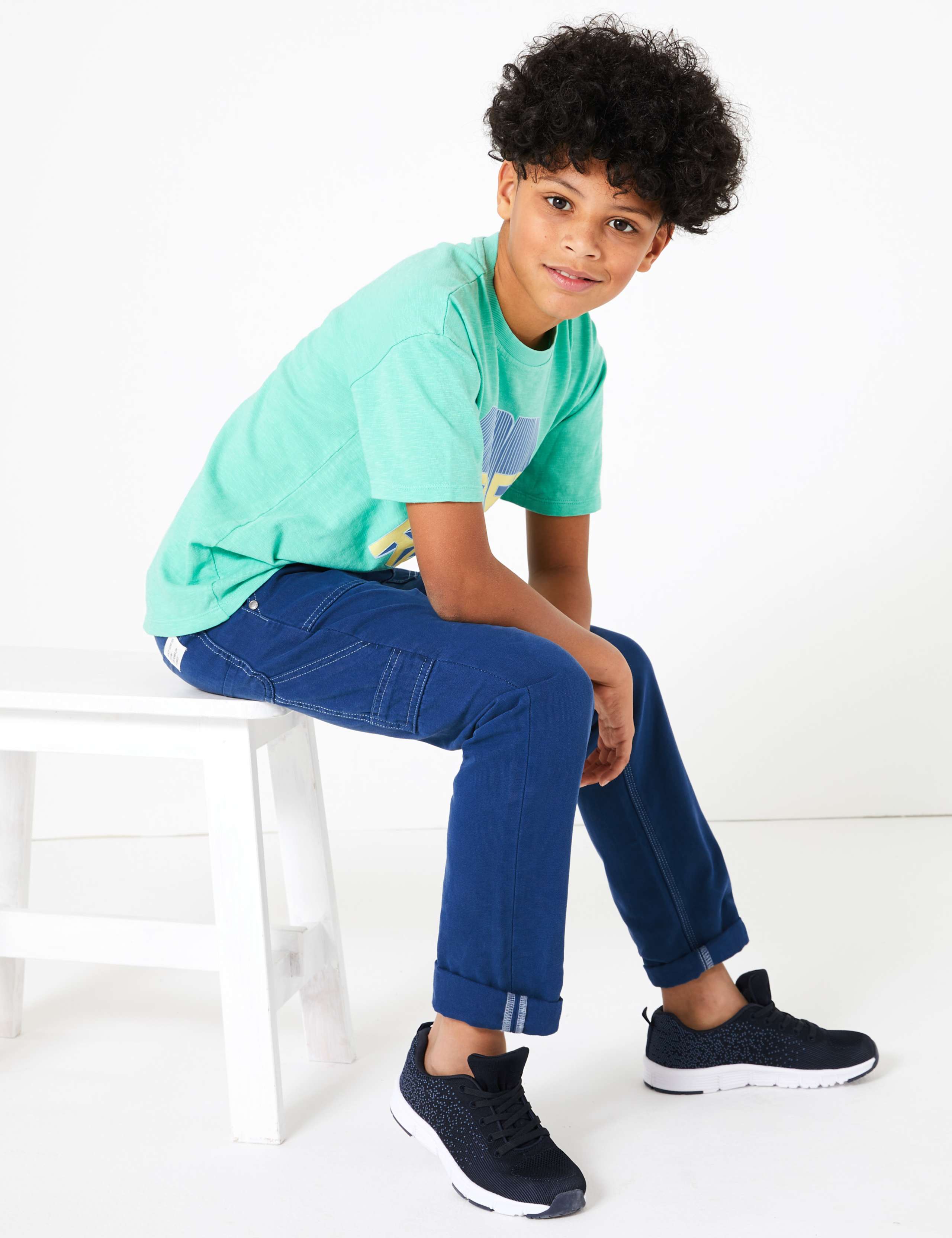 Cotton Carpenter Trousers (6-16 Years) 1 of 5