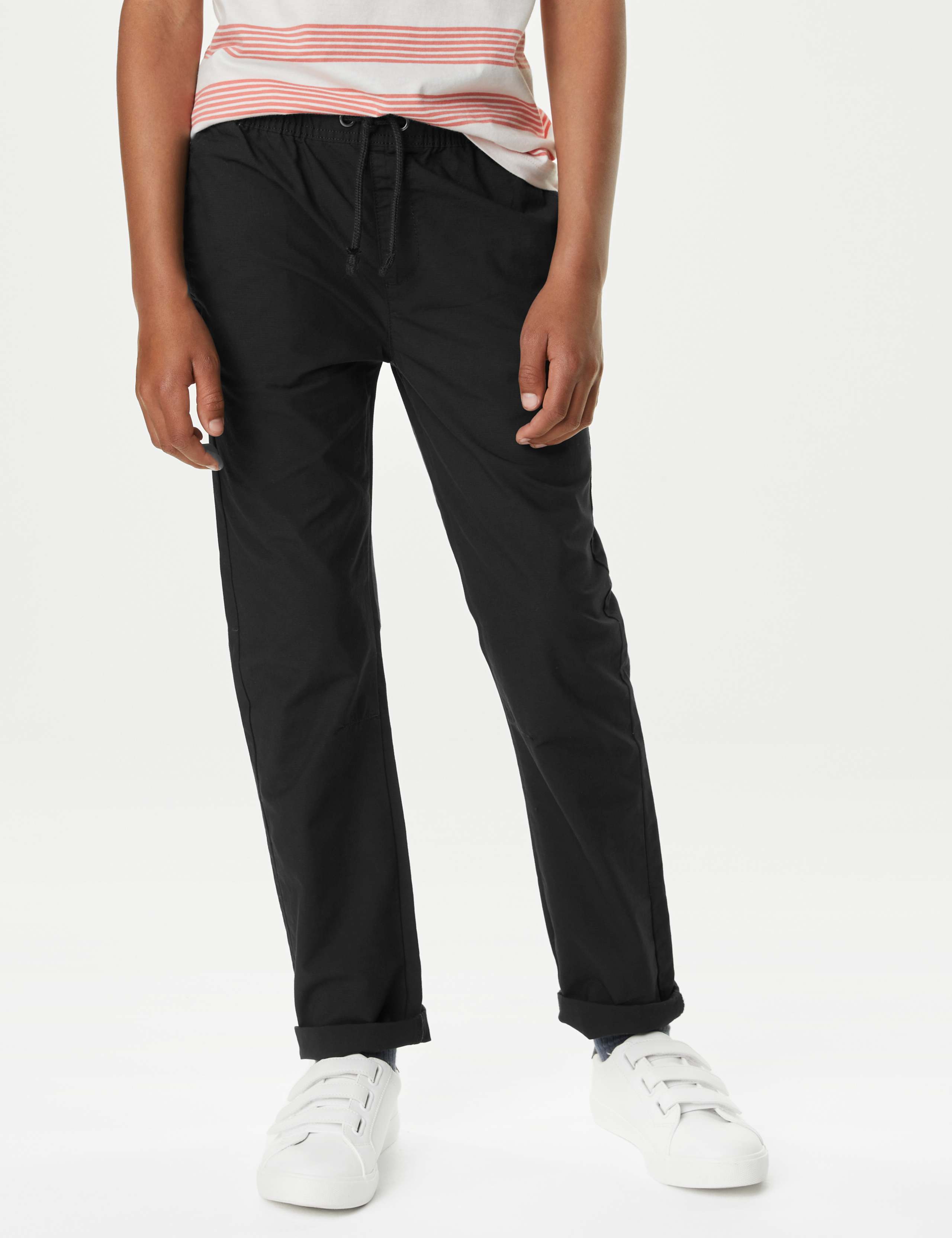 2pk Pure Cotton Ripstop Trousers (6-16 Yrs) 4 of 5