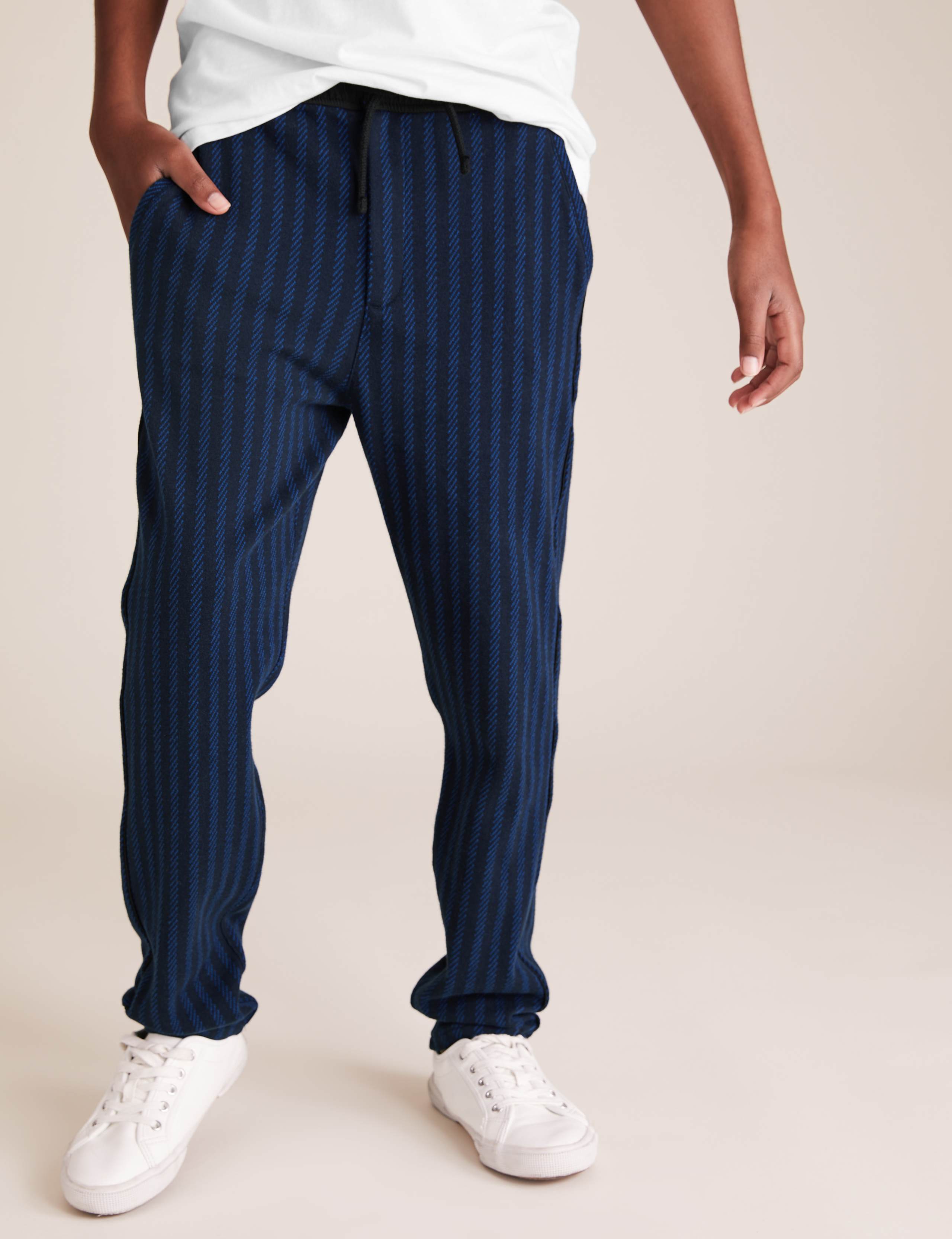 Slim Pure Cotton Striped Joggers (6-16 Yrs) 4 of 5