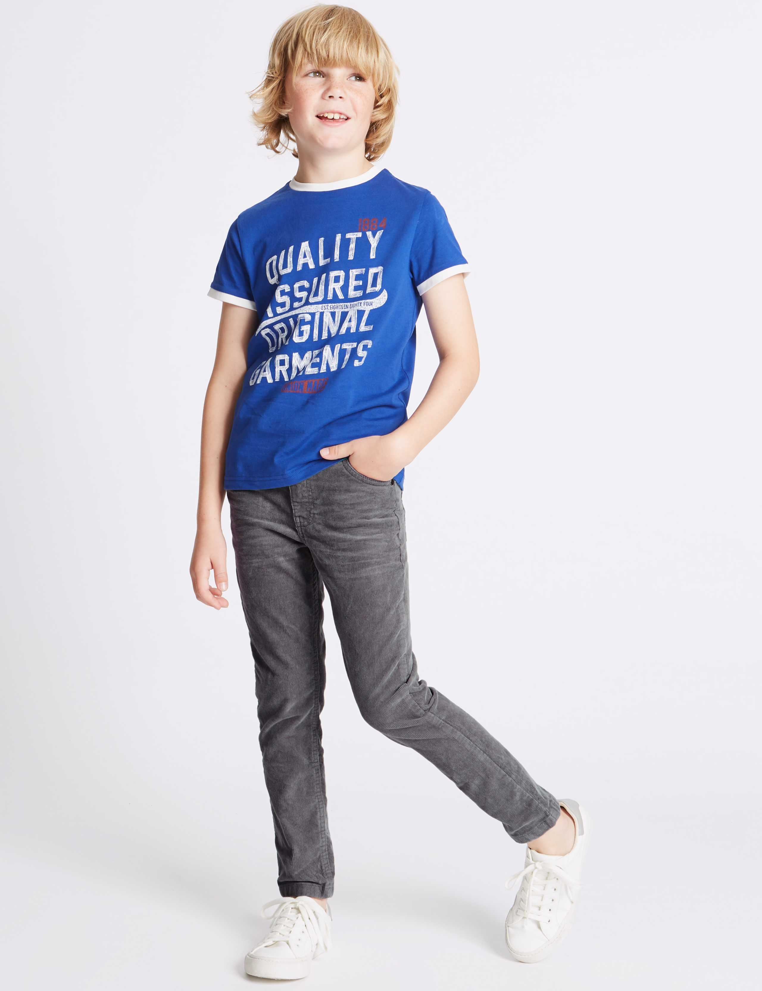 Cotton Rich Cord Trousers (3-14 Years) 1 of 7