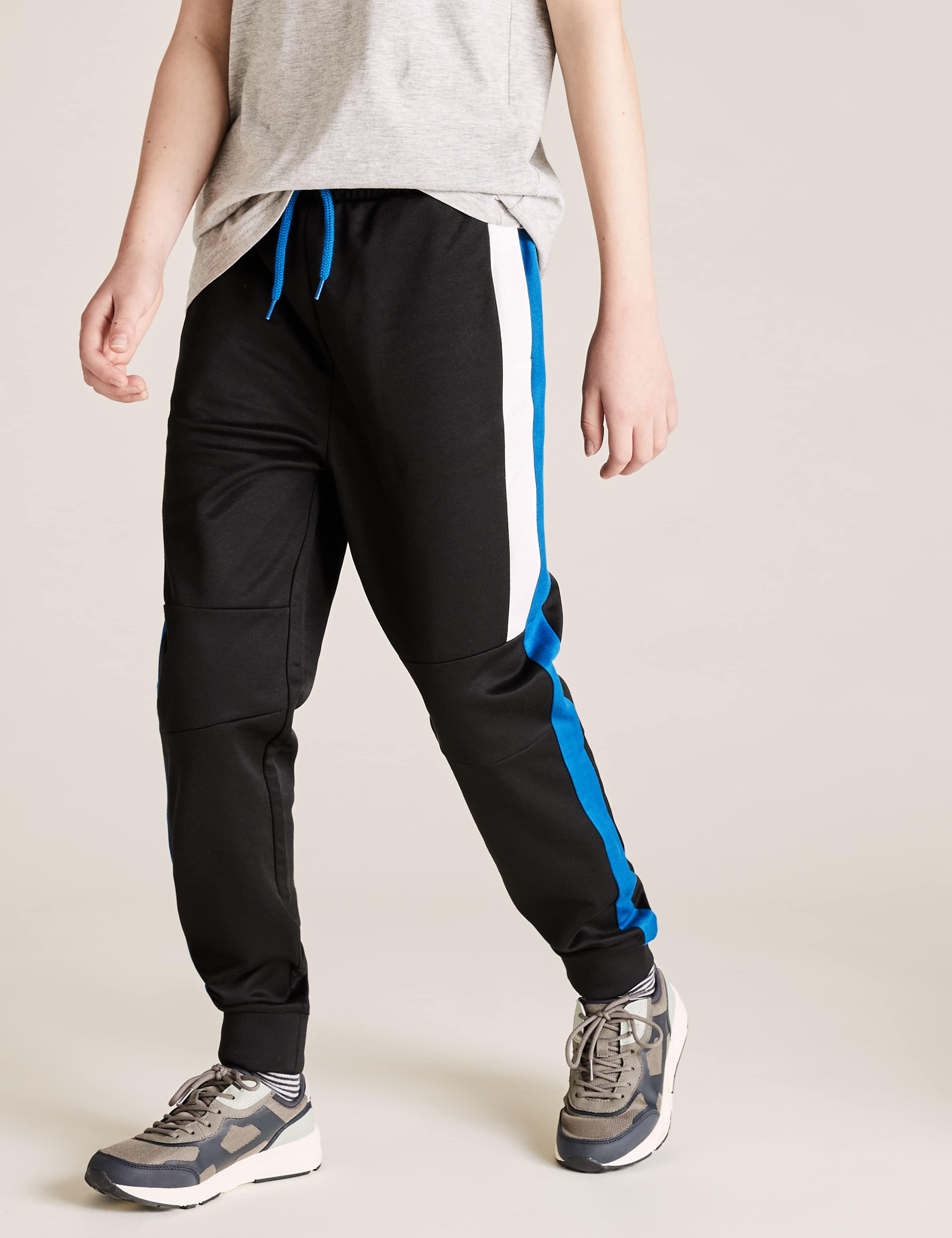 Skinny Cotton Side Stripe Joggers (6-14 Yrs) 4 of 5