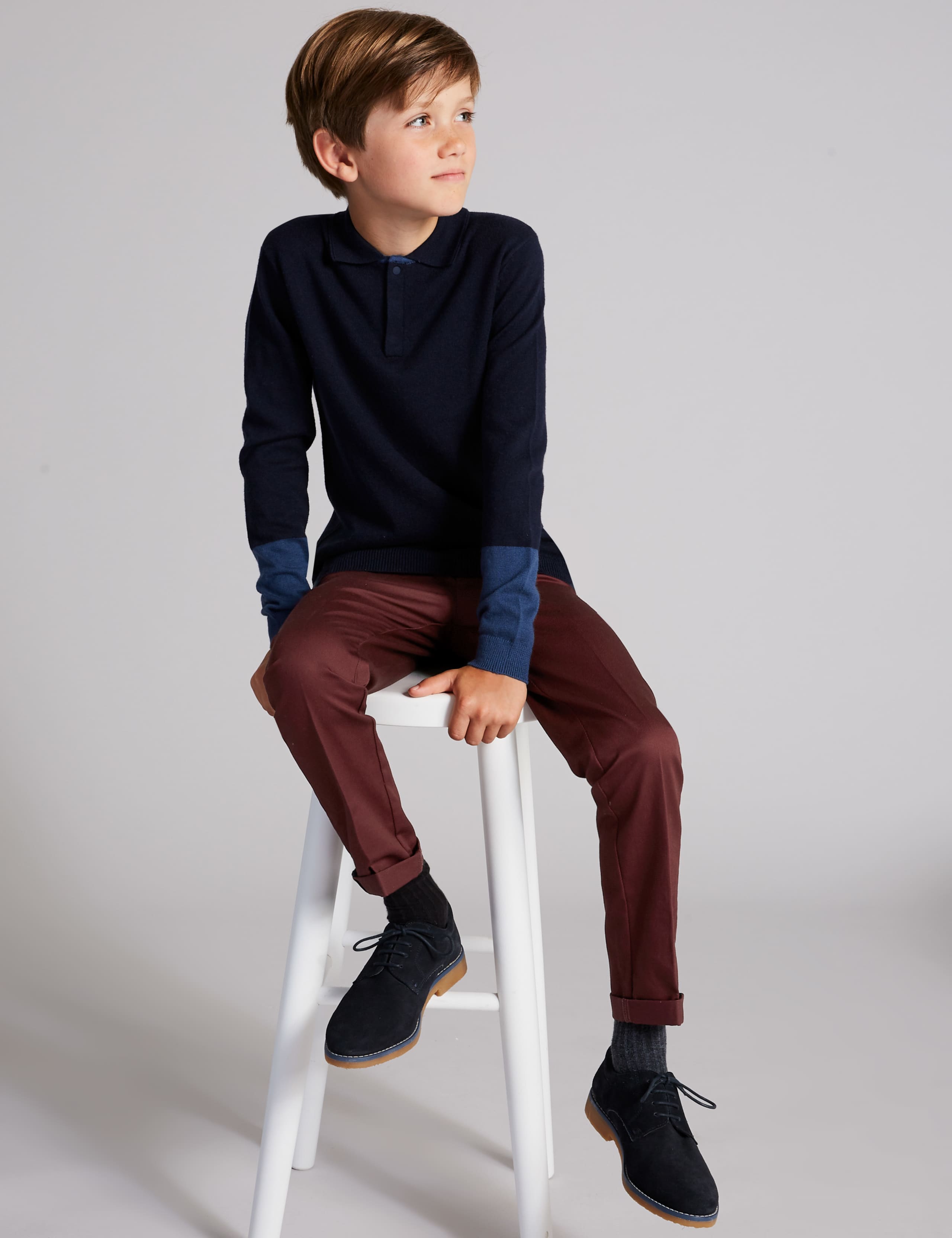 Pure Cotton Chinos (3-16 Years) 1 of 3