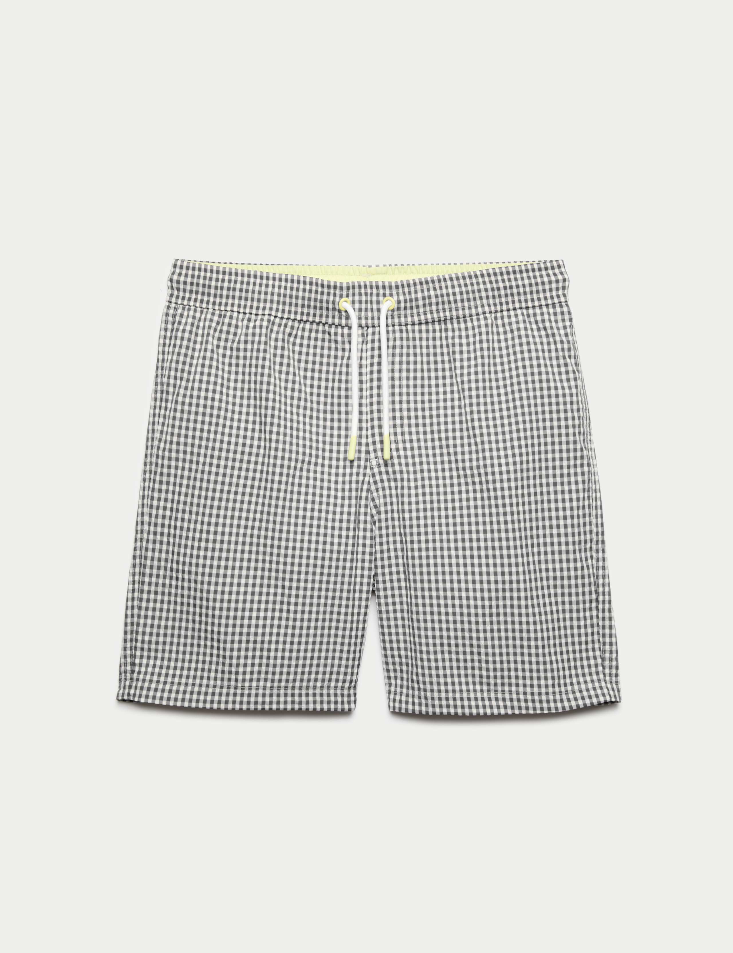 Gingham Patterned Swim Shorts (6-16 Yrs) 1 of 2