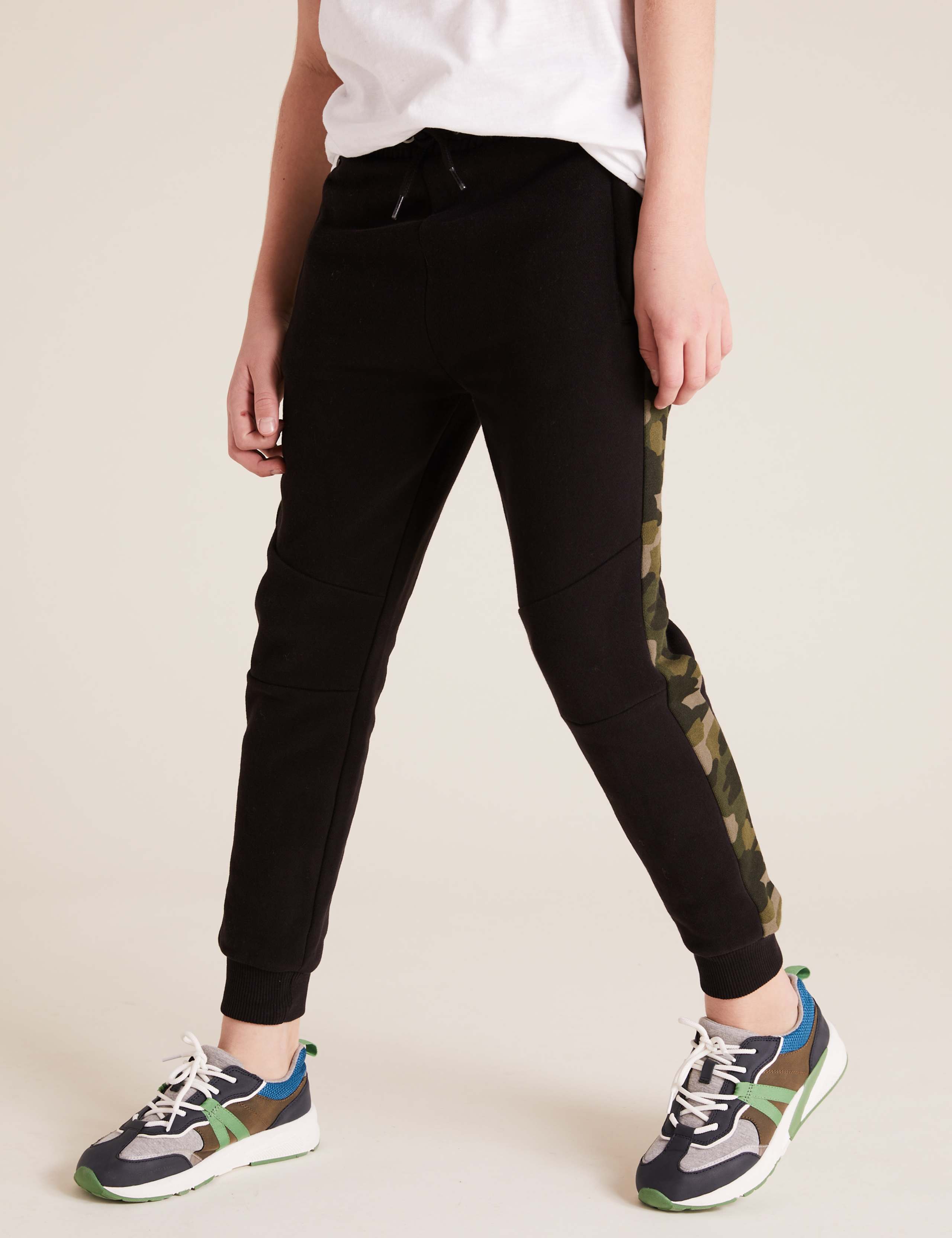 Slim Cotton Camouflage Side Stripe Joggers (6-14 Yrs) 4 of 6